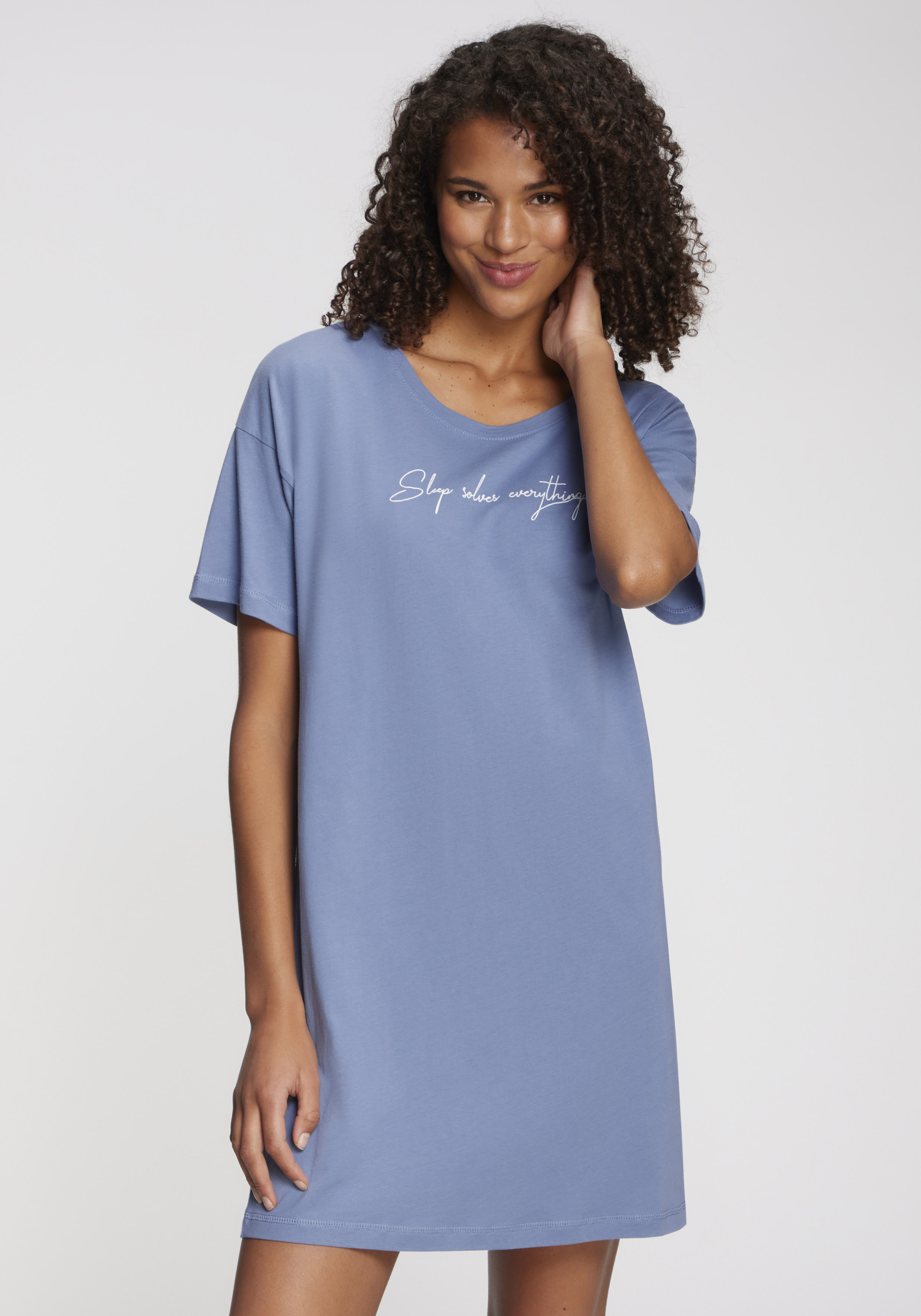 Vivance Dreams by Lascana Nachthemd mit kleinem Frontdruck