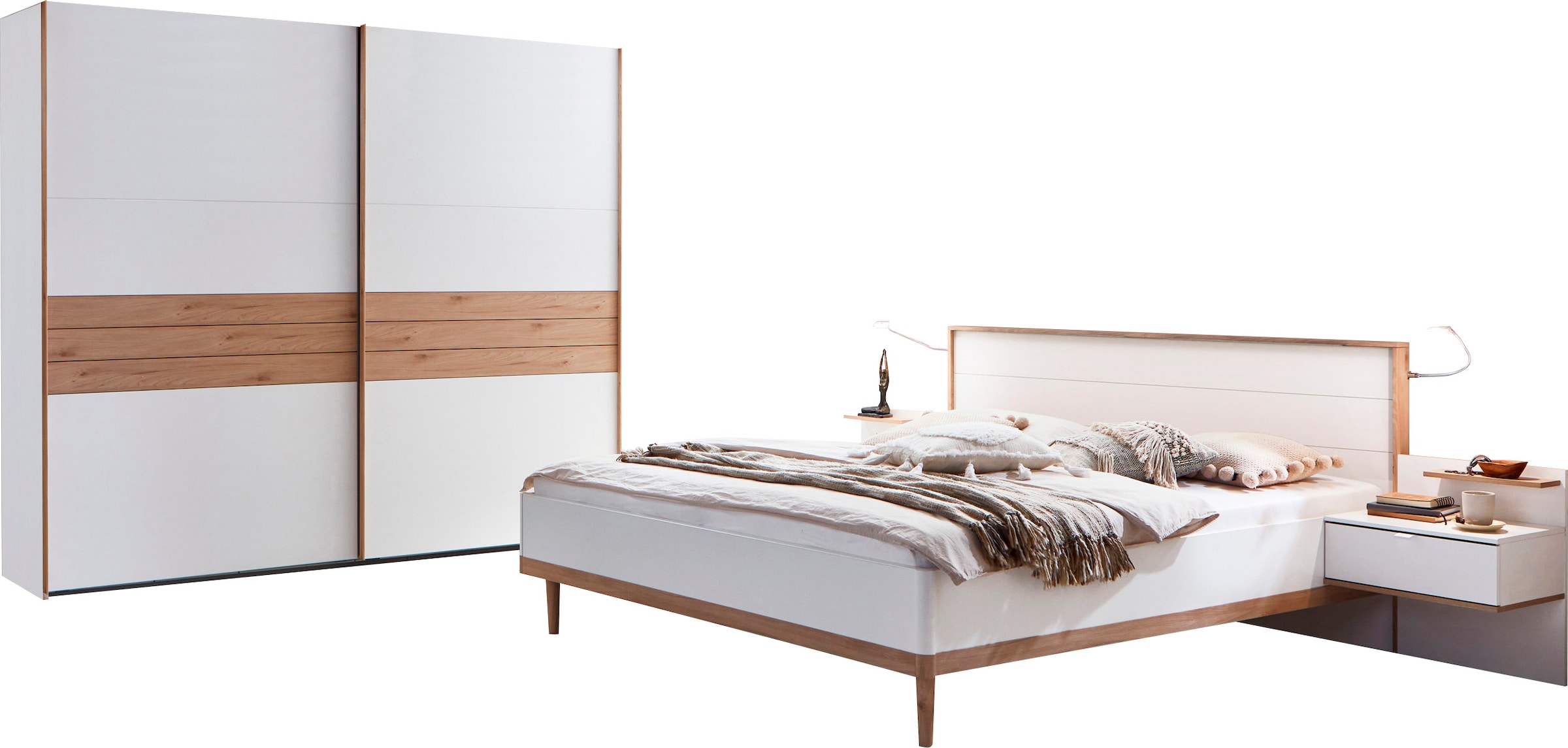 Schlafzimmer-Set »Skagen by fresh to go«, (4 St.), mit oder ohne gepolsterte Kopfteile