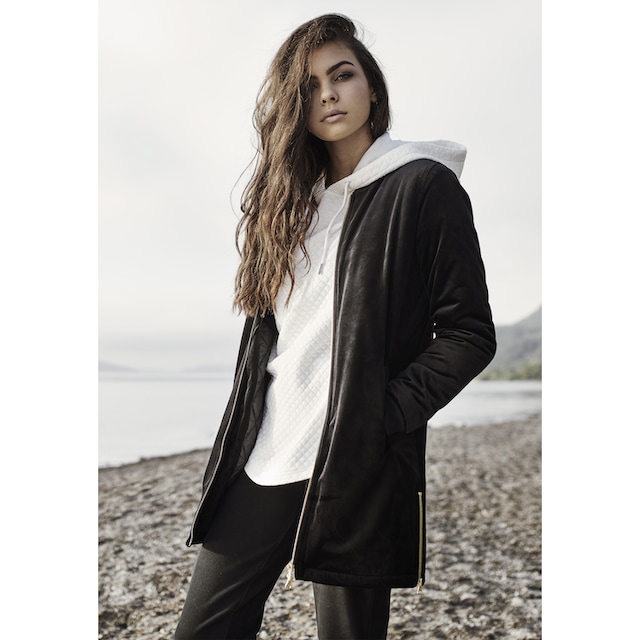 URBAN CLASSICS Outdoorjacke »Damen Ladies Long Velvet Jacket«, (1 St.),  ohne Kapuze online kaufen | BAUR
