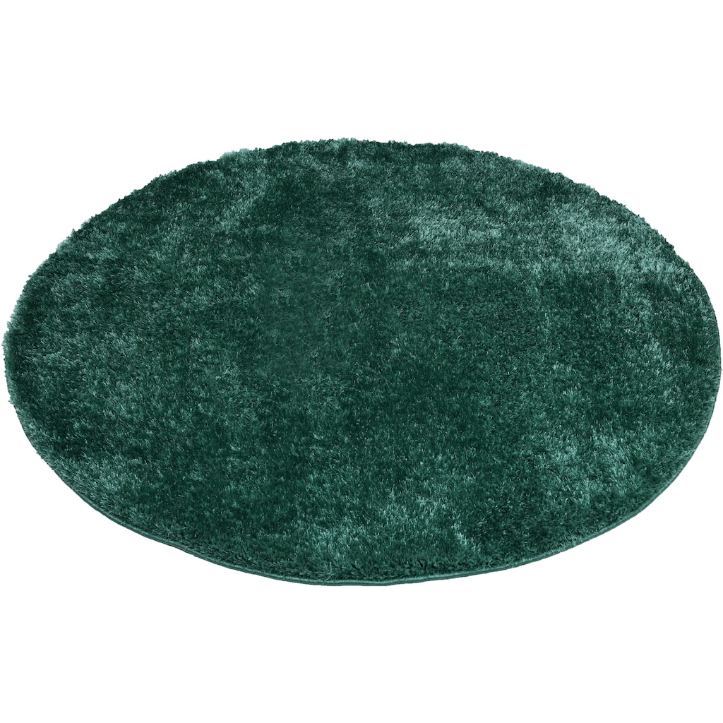 Home affaire Hochflor-Teppich »Anastasia«, rund, Shaggy-Teppich, Uni-Farben, besonders weich durch Mikrofaser