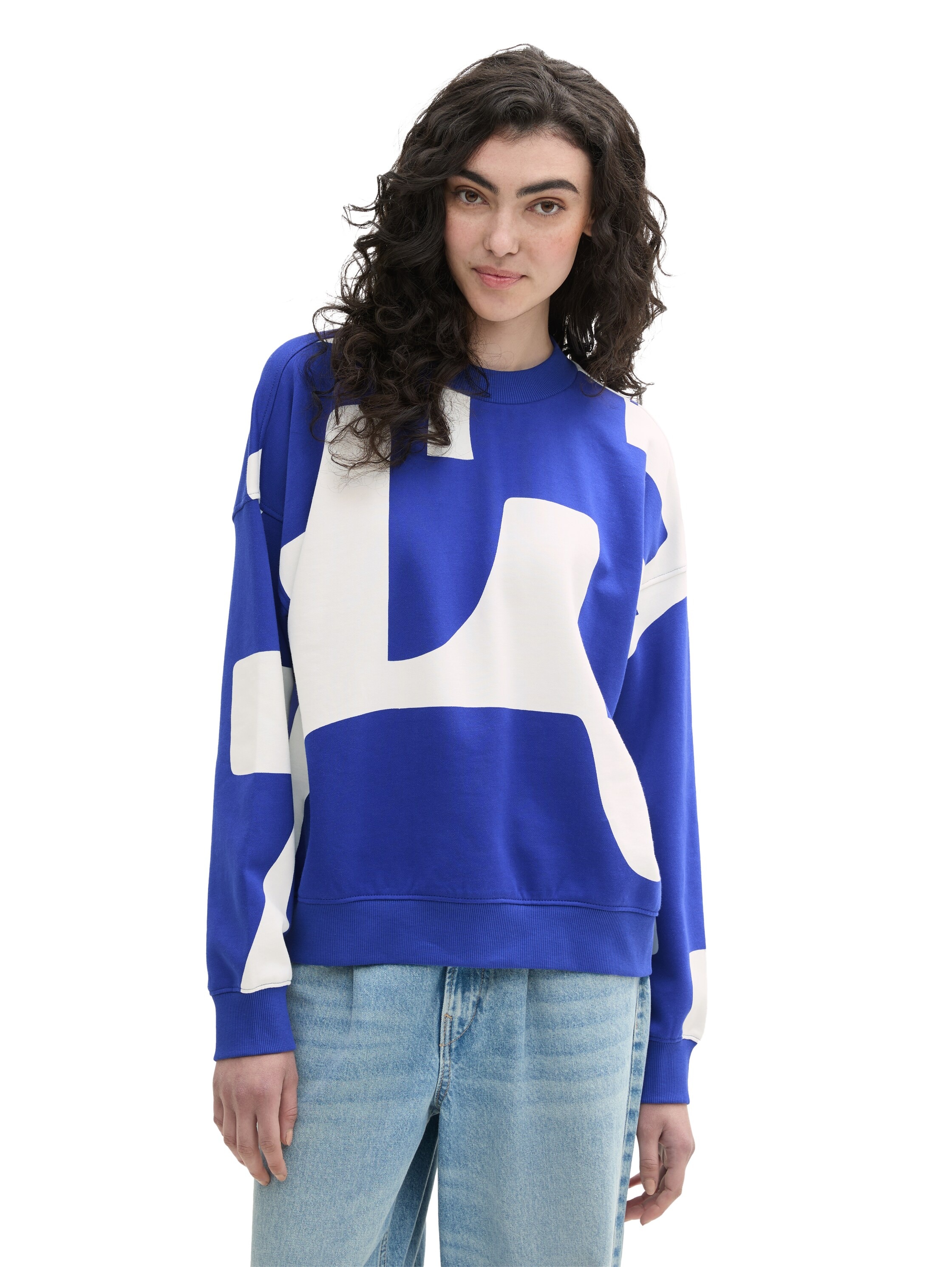 TOM TAILOR Denim Sweatshirt, mit Color-Blocking-Print günstig online kaufen