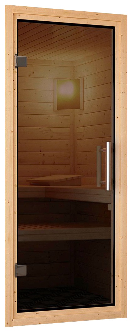 Karibu Sauna »Rodin« Set,  Ofen 9 KW externe Strg easy