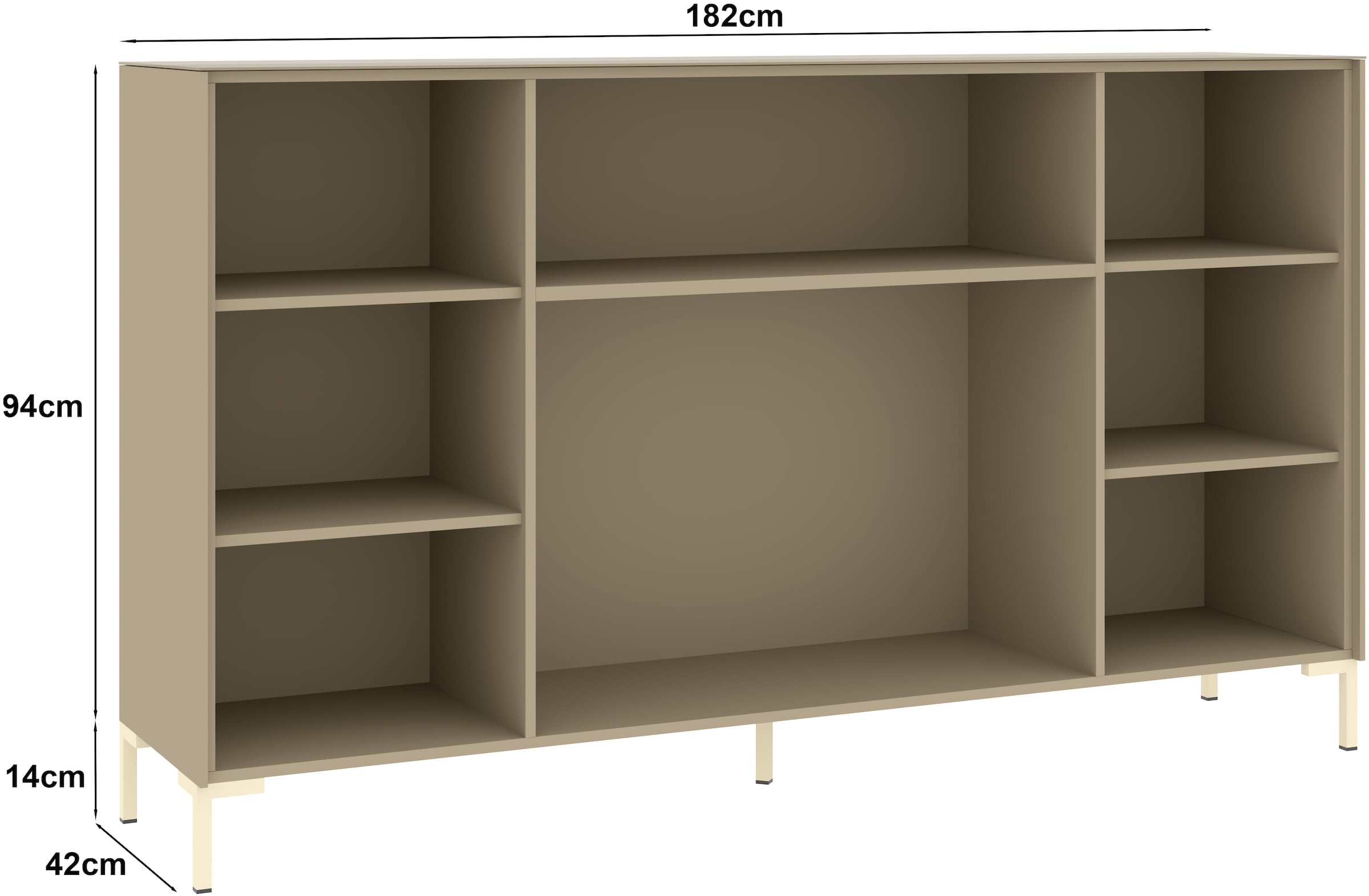 set one by Musterring Sideboard »Reno« 1 Stk. tlg. Mit Winkelfuß in diversen Farben, 108 cm Höhe & Farbauswahl