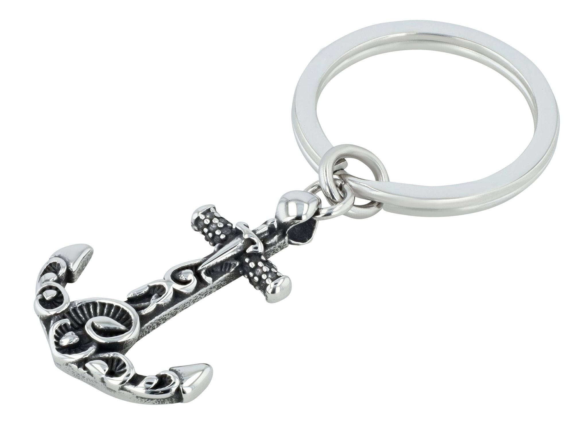 ADELIA ́S Damen Kettenanhänger "Unisex Anhänger – Schlüsselanhänger aus Edelstahl", Edelstahlschwarz, Edelstahl, Schmuckanhänger, Zum Verschenken an