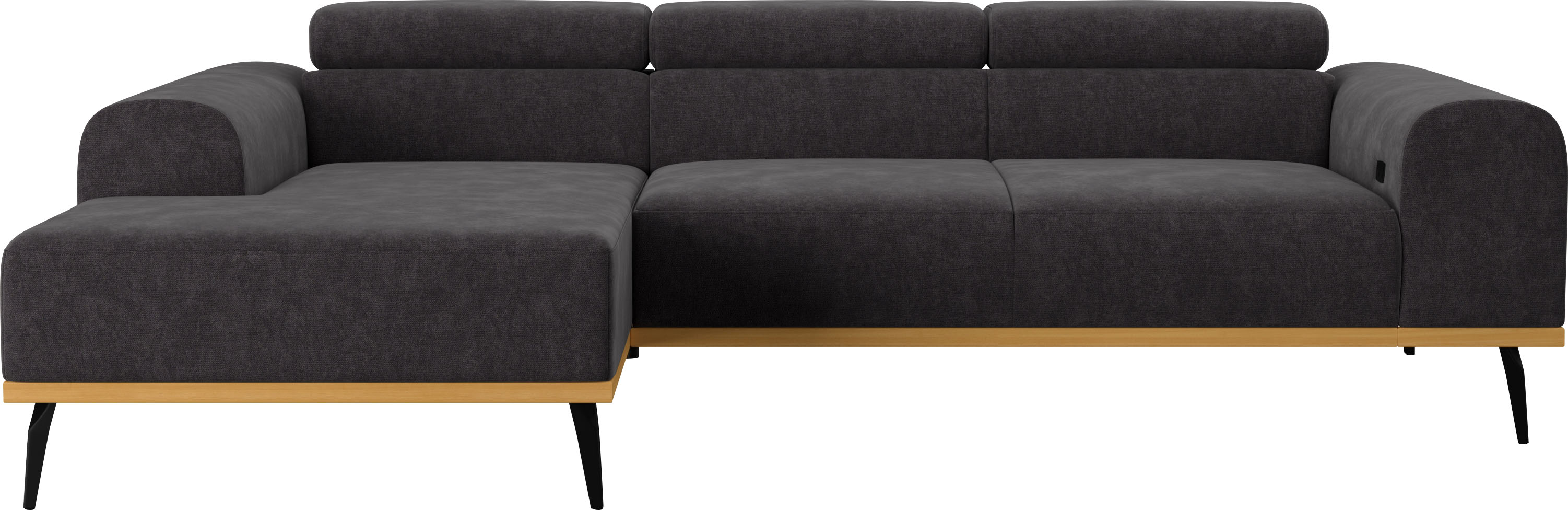 Thumbnail - Places of Style Ecksofa "Carlo L-Form", mit Kopfteilverstellung & Holz-Rahmenoptik, wahlweise Relaxfunktion