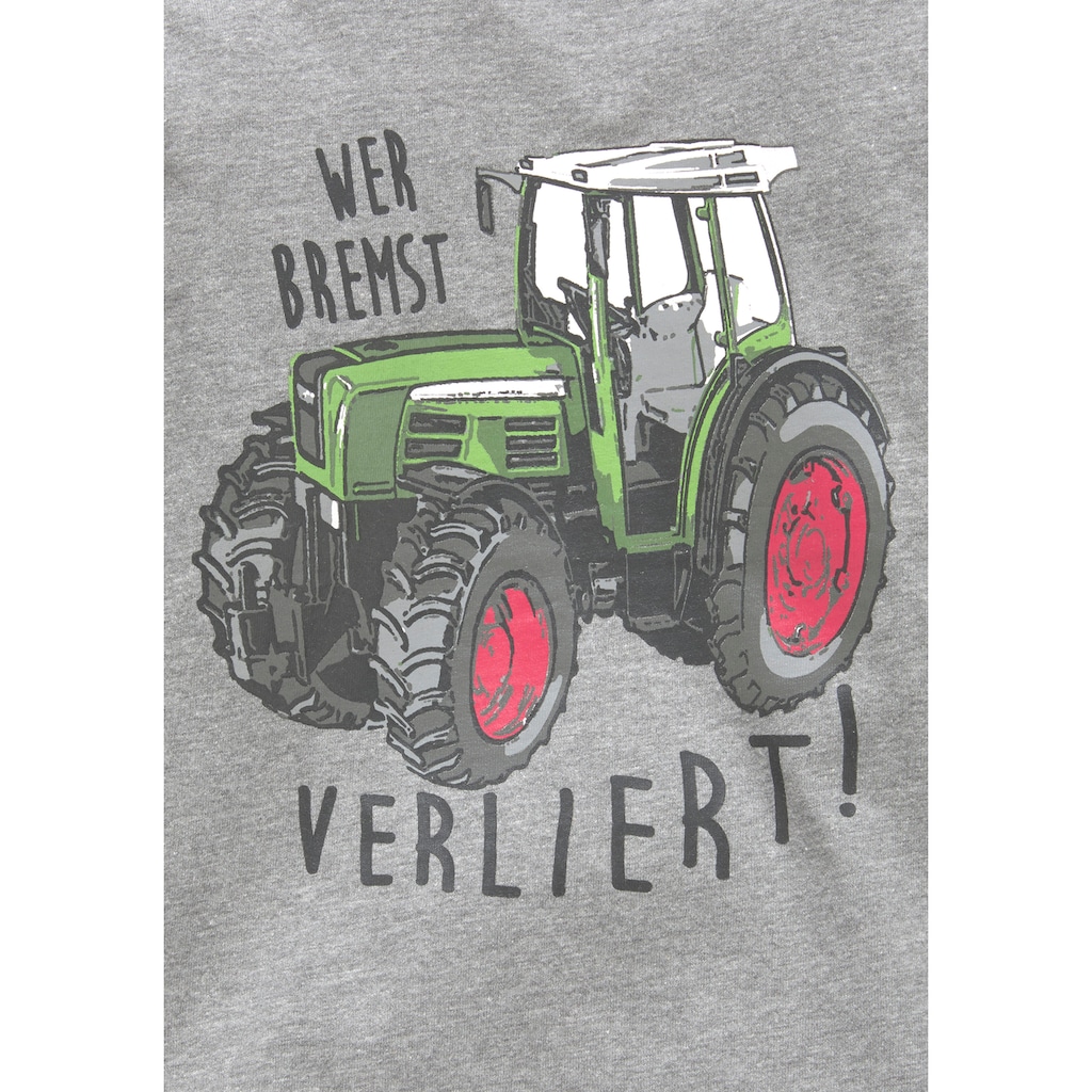 KIDSWORLD Langarmshirt »WER BREMST, VERLIERT!«