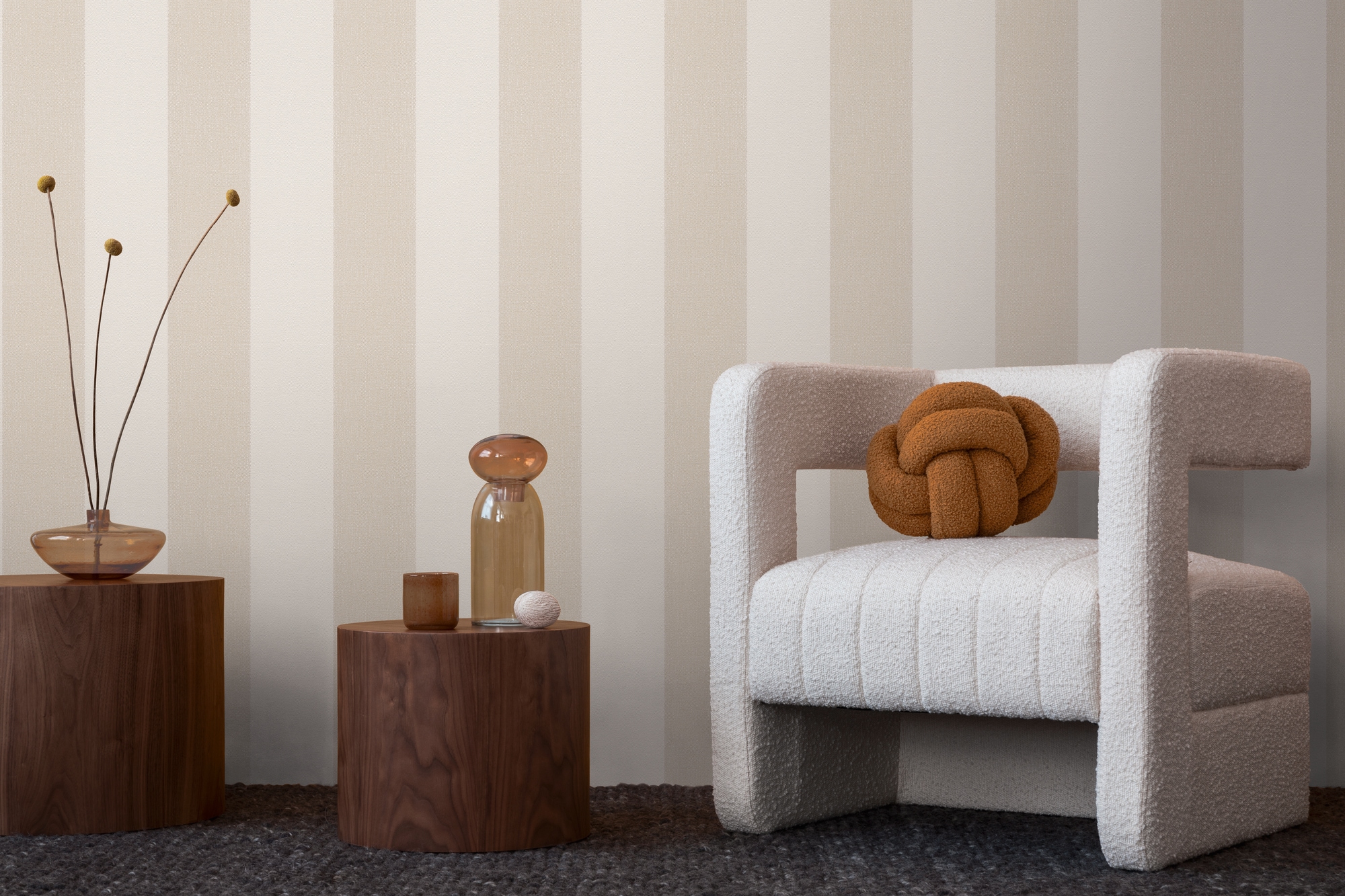 A.S. Création Vliestapete »Pure Elegance Streifen Tapete Mustertapete gestreift Landhaus«, matt, Vliestapete minimalistisch für Schlafzimmer Küche Wohnzimmer Streifen