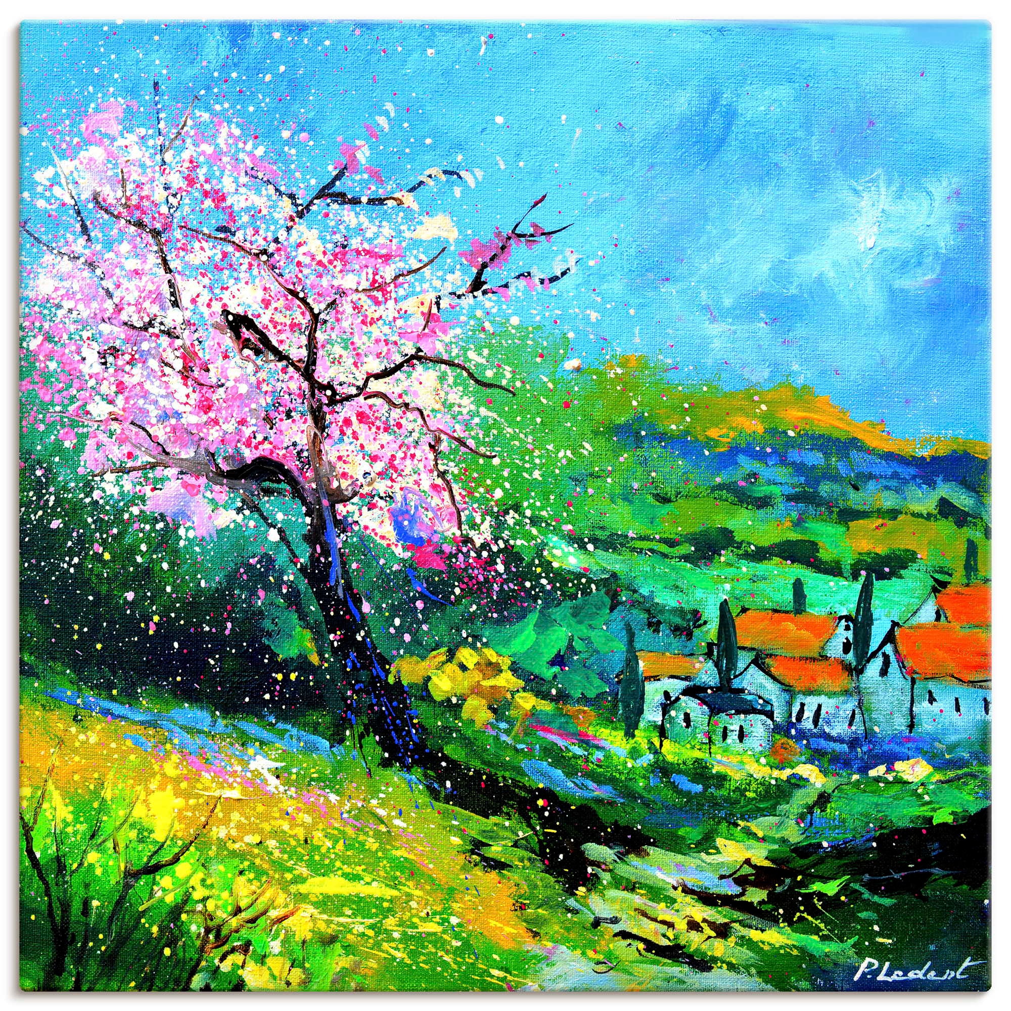 Artland Wandbild »Spring landscape« Wiesen & Baumbilder 1 Stk. tlg. als Alubild, Leinwandbild, Poster, Wandaufkleber in verschied. Größen