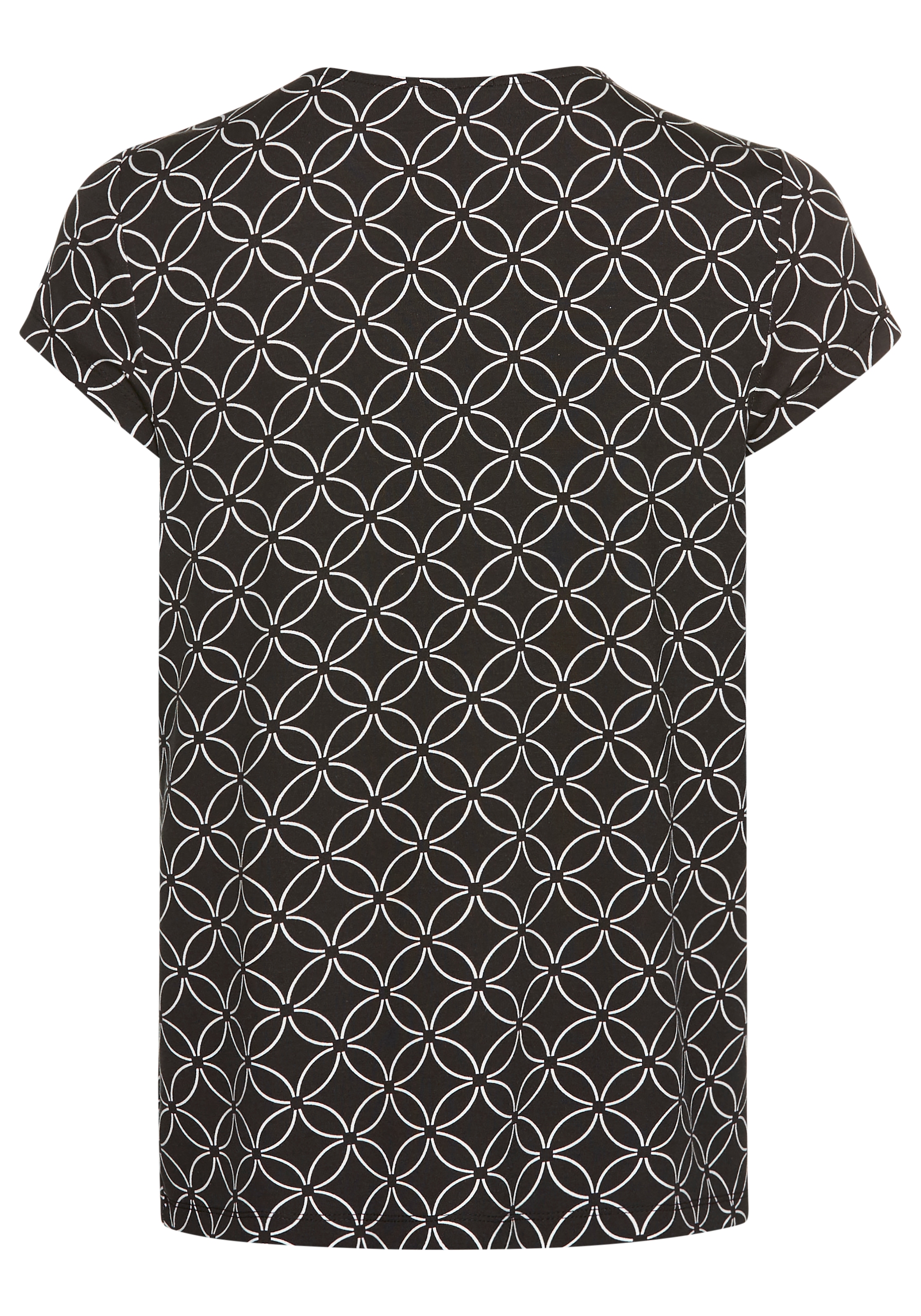 HECHTER PARIS Kurzarmshirt, mit Zierdetail und Alloverprint