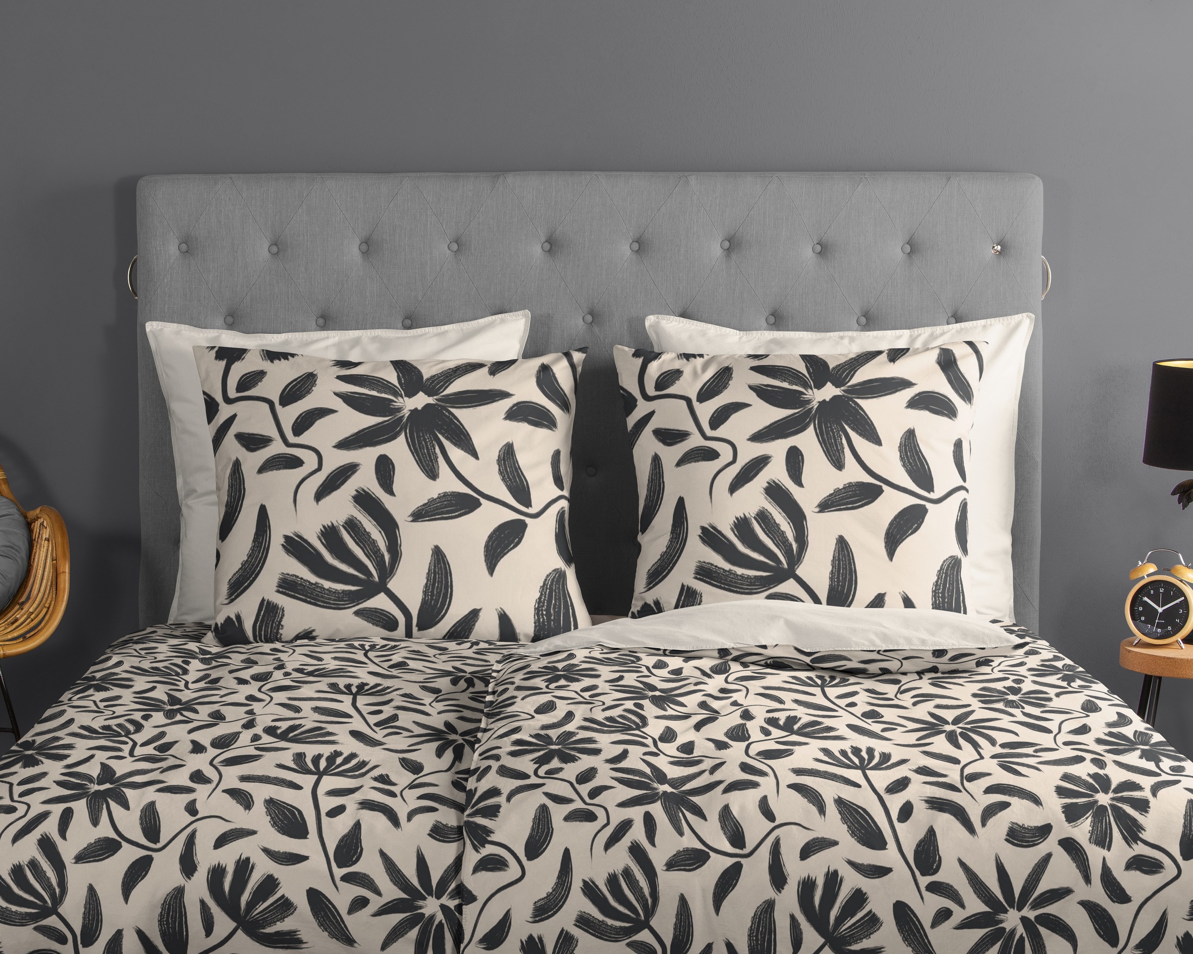good morning Wendebettwäsche »Emilia«, 100% Baumwolle, Renforcé, Reißverschluss, Wendeoptik, Simple, Natur
