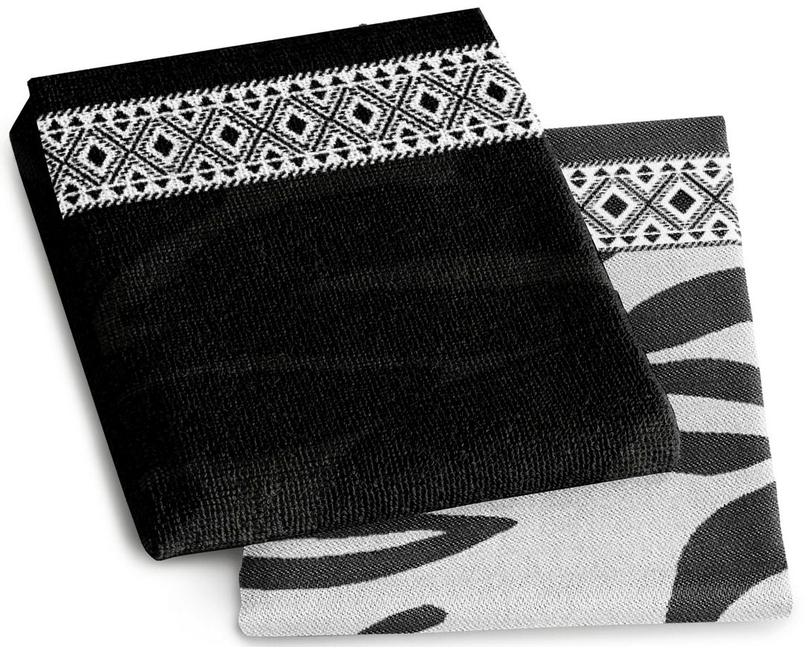 Thumbnail - DDDDD Geschirrtuch "DDDDD Küchentuch Africa 50 x 55 Schwarz (6er-Pack)" schnell trocknend, 100% Baumwolle