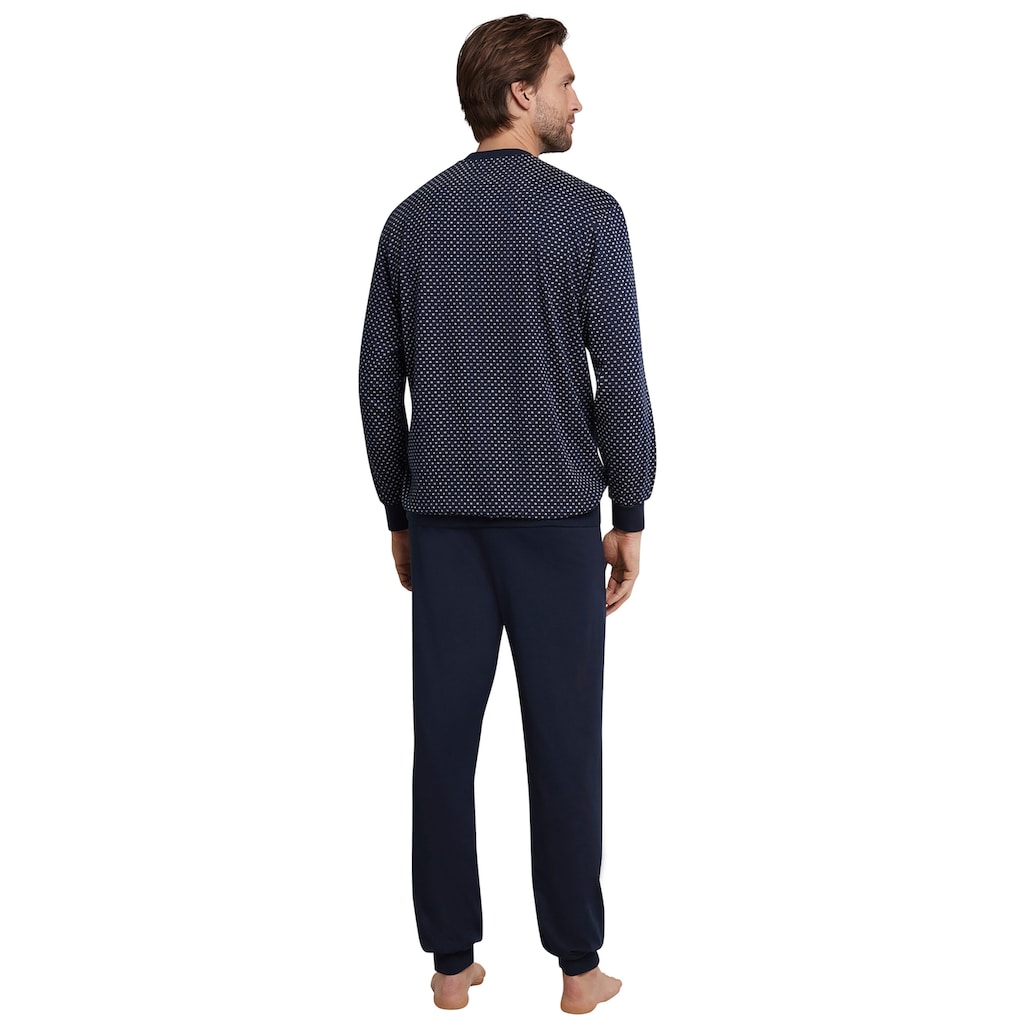 Schiesser Pyjama »"Dark Sapphire"«, (2 tlg.), mit Brusttasche, weiche Single-Jersey-Qualität, auch in großen Größen