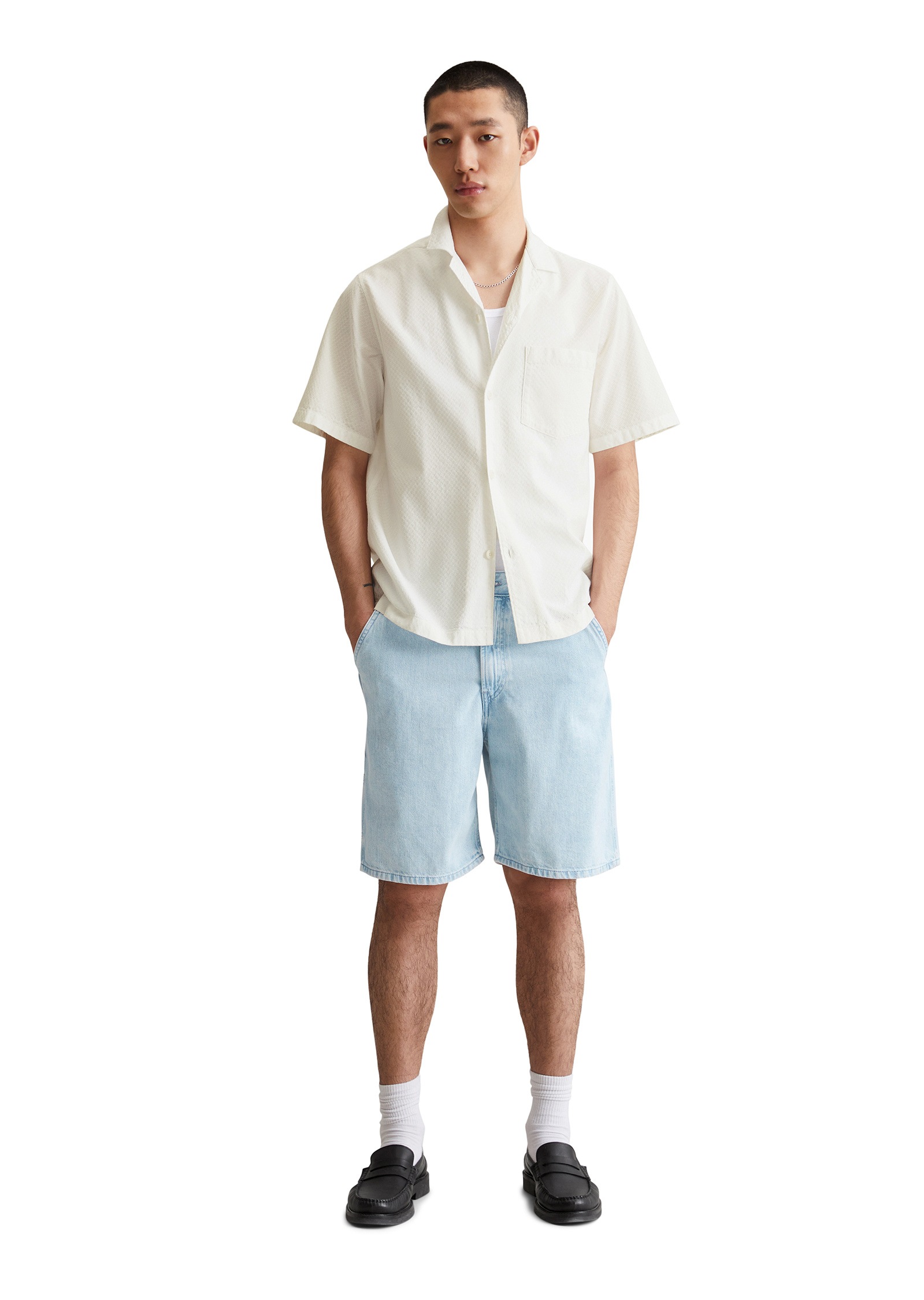 Marc O'Polo DENIM Kurzarmhemd »mit feiner Struktur«