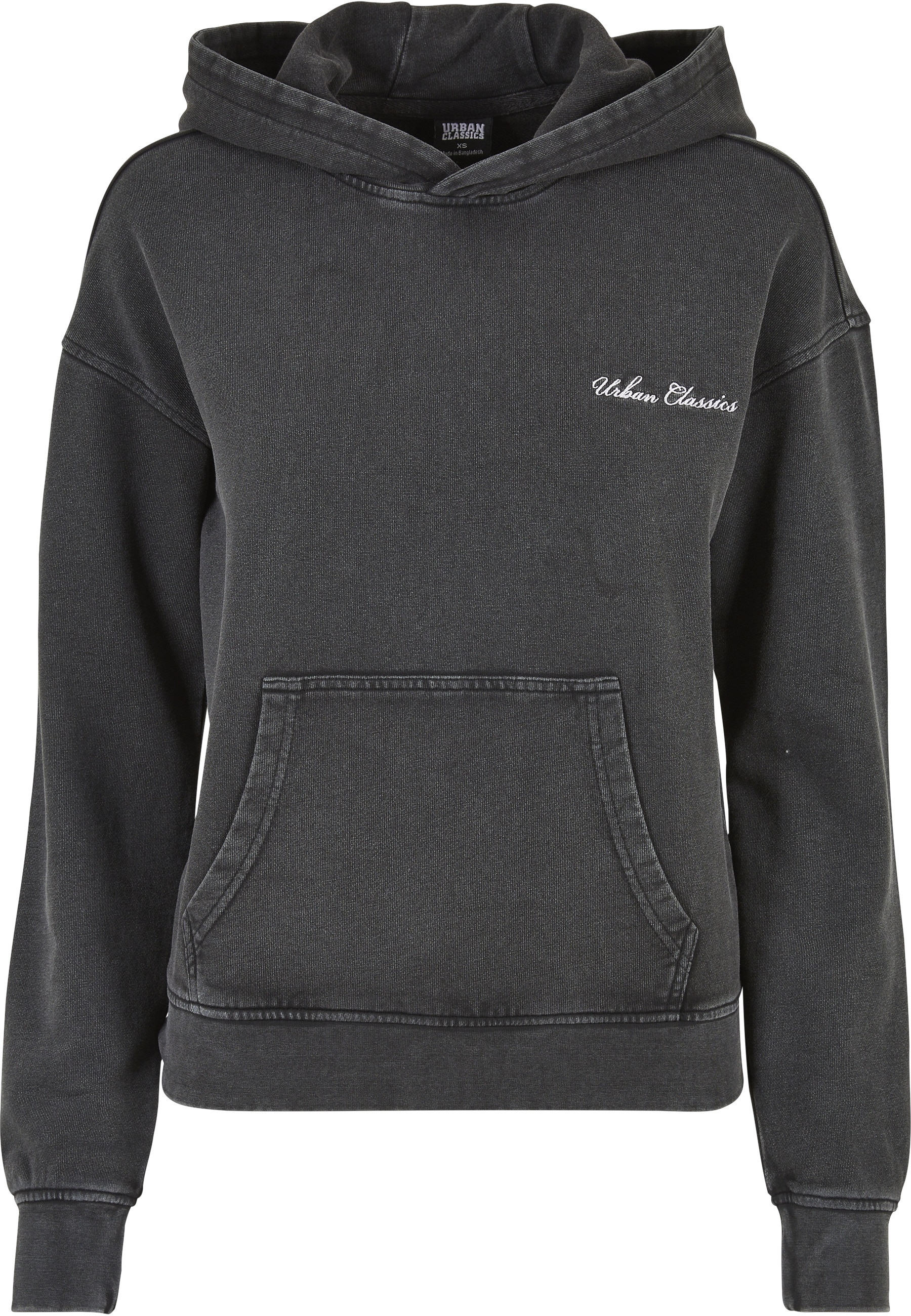 URBAN CLASSICS Rundhalspullover "Urban Classics Damen Ladies Small Embroidery Terry Hoody" 1