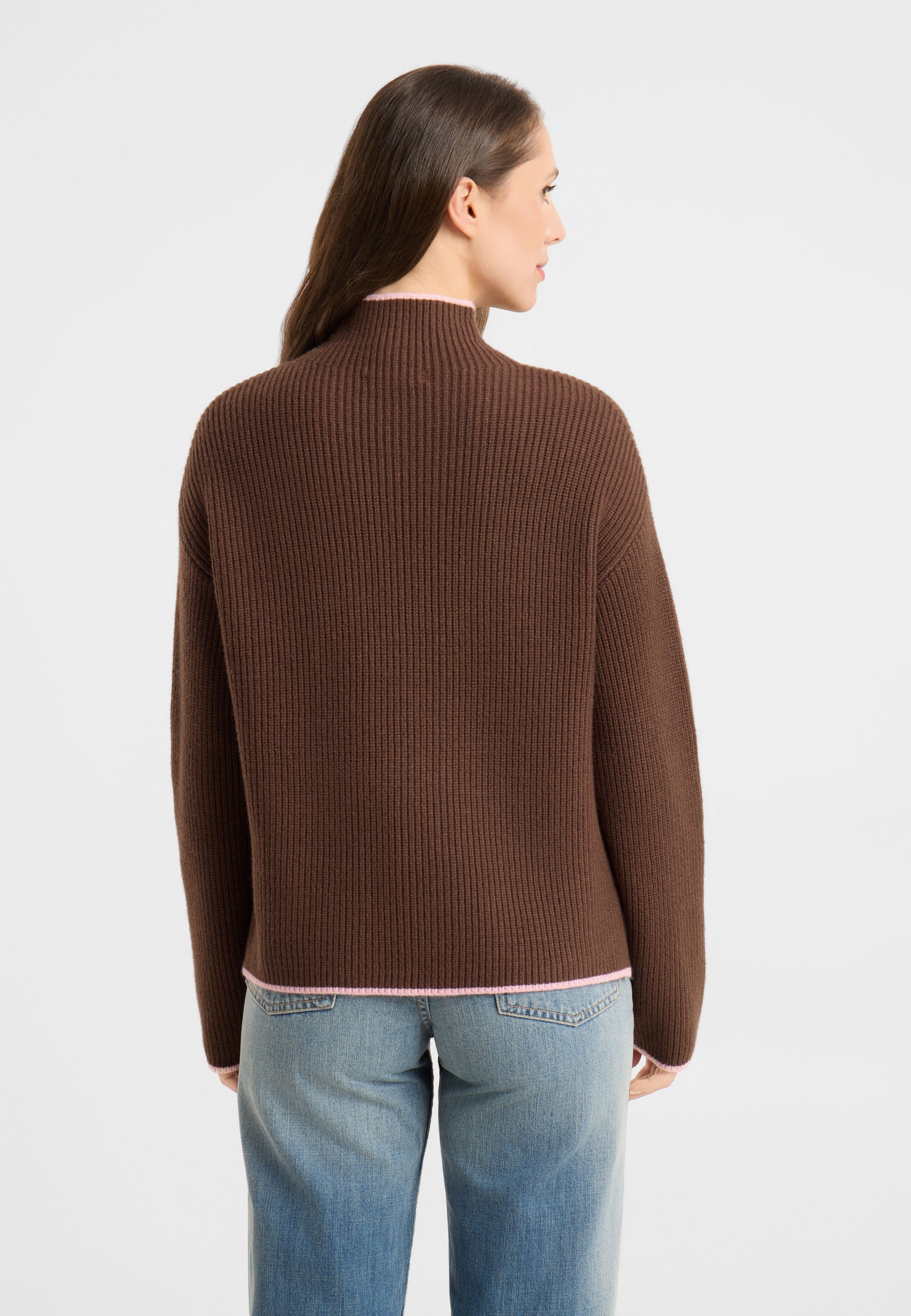 Frieda & Freddies Strickpullover »Frieda & Freddies Rippstrickpullover mit Stehkragen«