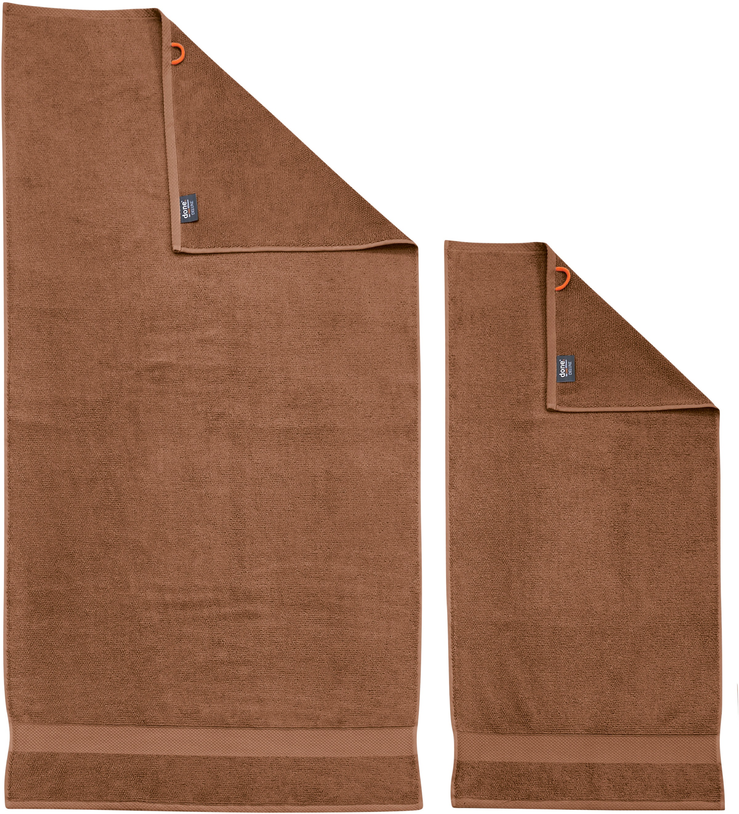 done.® Handtuch Set »Deluxe 2 Gästetücher (30x50 cm), 2 Handtücher (50x100 cm)«, (Set, 4 St., 2 Gästetücher (30x50 cm)-2 Handtücher (50x100 cm), Hotelqualität aus hochwertigem Zwirnfrottier