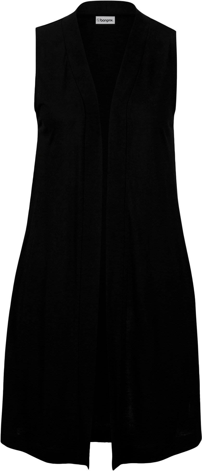 bonprix Shirtjacke »Shirt-Weste aus Viskose« Oversize-Passform, ärmellos, mit seitlichen Eingriffstaschen