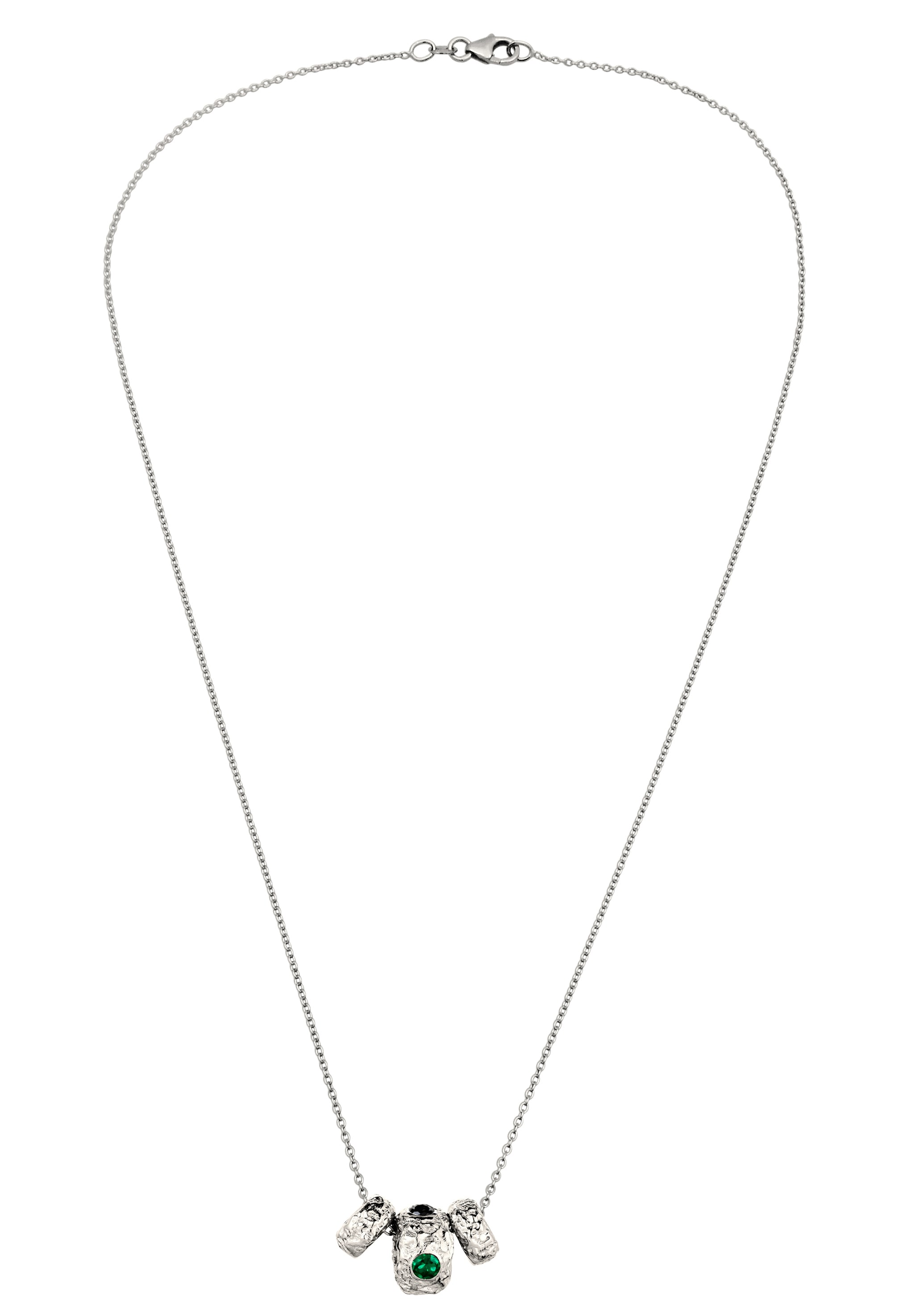 Elli Kette mit Anhänger »Halskette Zirkonia Synthetischer Smaragd Grün 925 Sterling Silber«