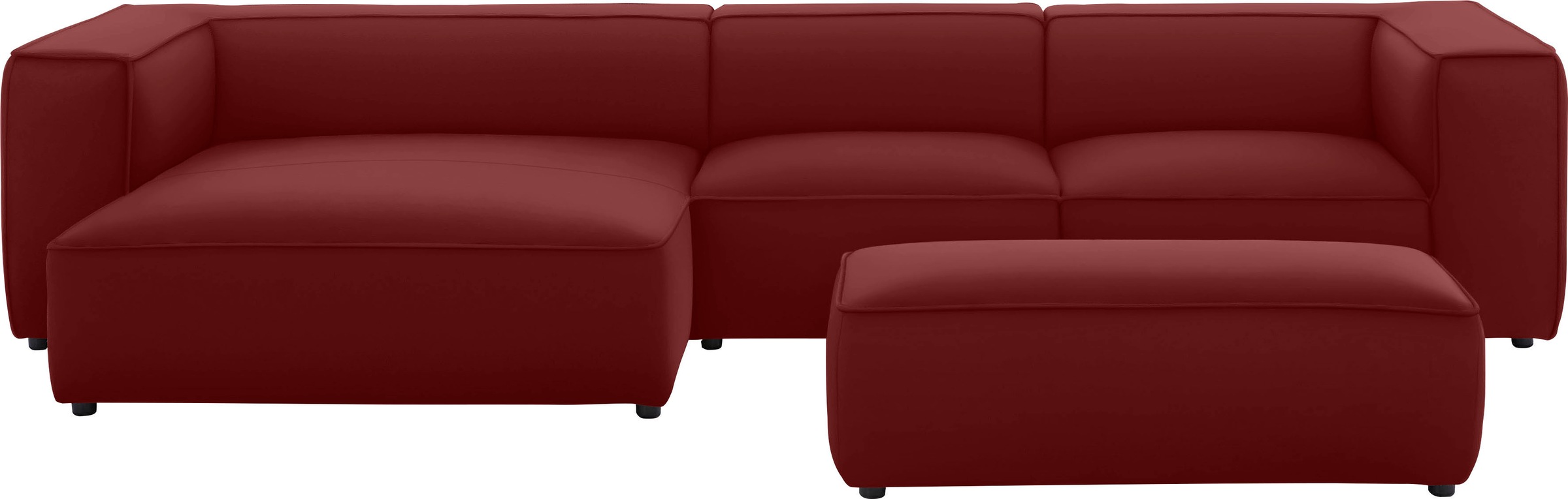 W.SCHILLIG Ecksofa »around-the-block«, mit eleganter Biese, mit Federkern, Breite 341 cm