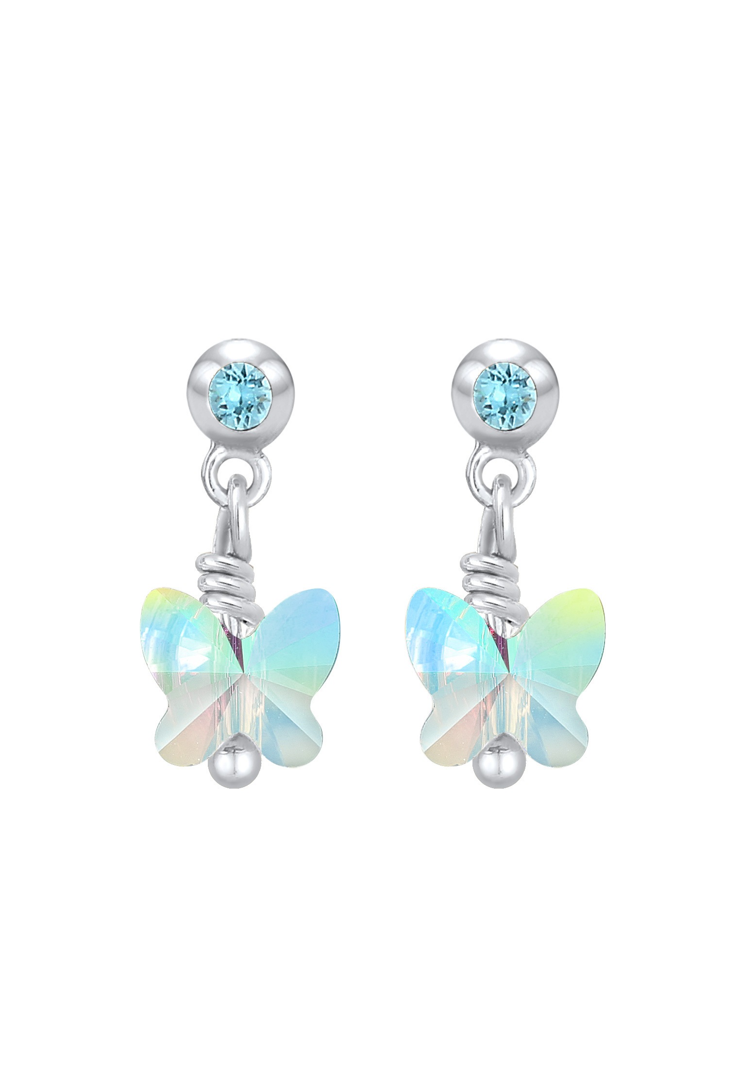 Elli Paar Ohrstecker "Kinder Schmetterling mit Kristallen von Swarovski 925 günstig online kaufen