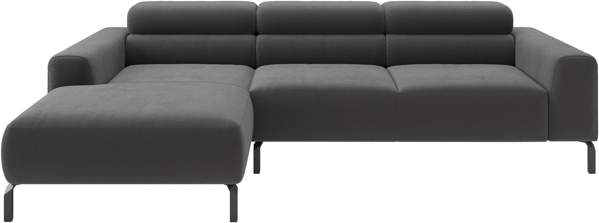 Home affaire Ecksofa "Ecksofa, L-Form, incl. Kopfteilverstellung, Breite 258 cm" wahlweise elektrische Sitztiefenverstellung