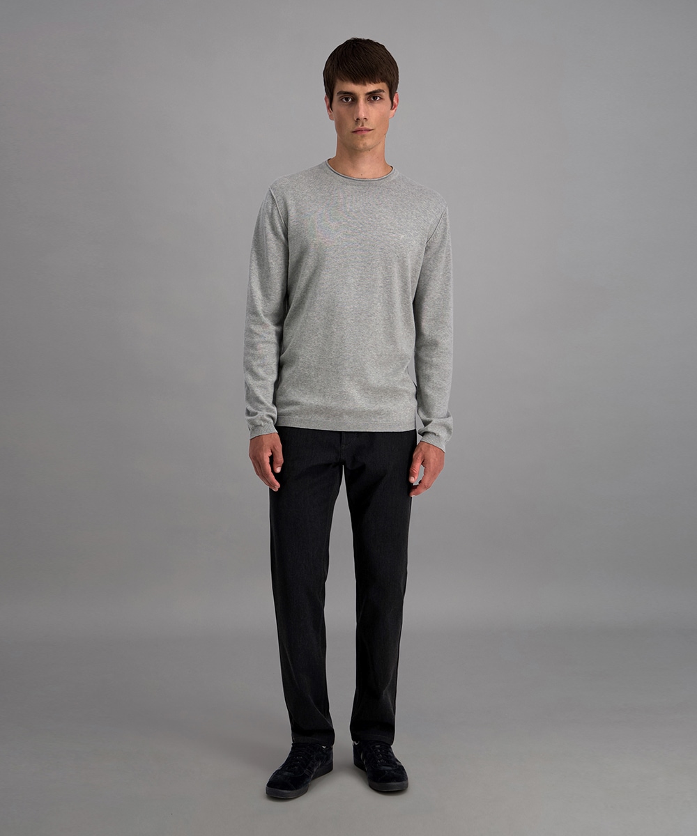 Pioneer Authentic Jeans Rundhalspullover mit Rollkante