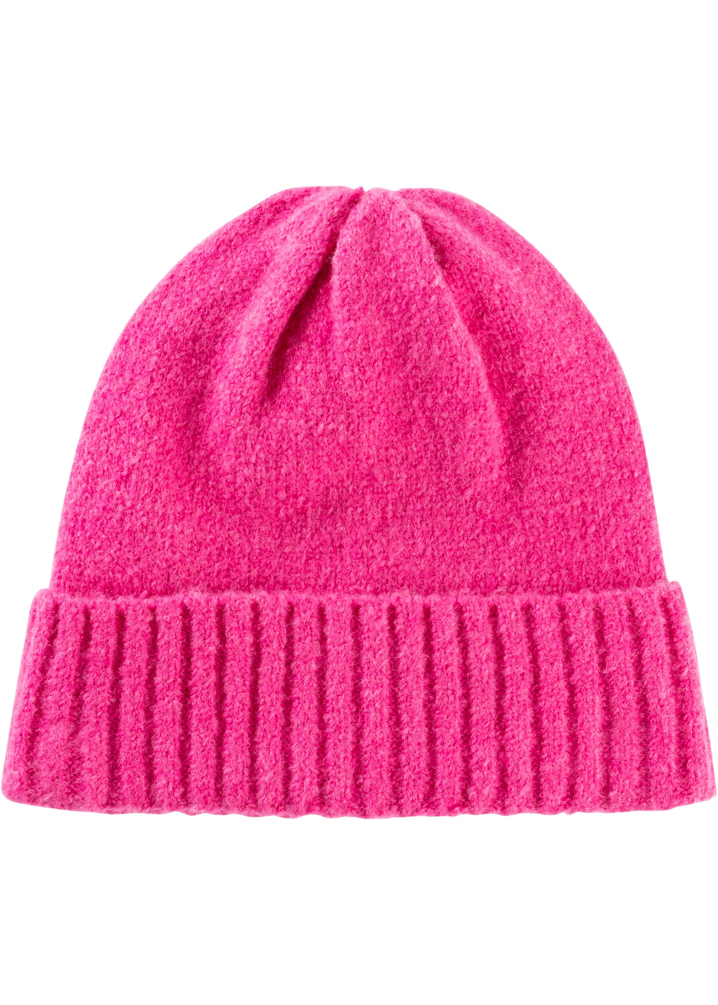 bonprix Strickmütze "Mütze" aus Polyester und Polyacryl, mit Elasthan-Anteil, Rippstrickoptik