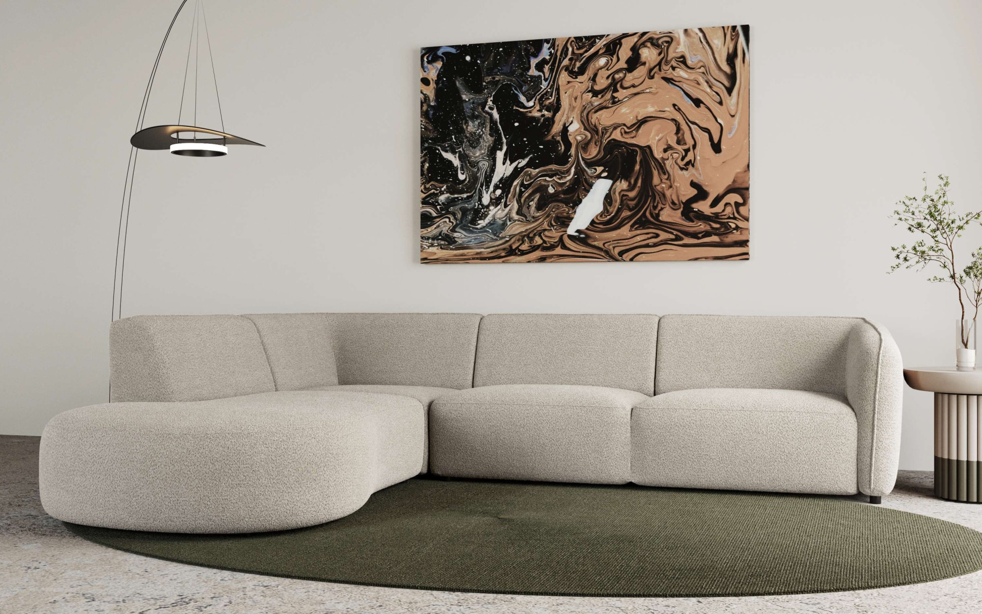 andas Ecksofa »Ostrup«, schlichtes modernes Design, in verschiedenen Farben