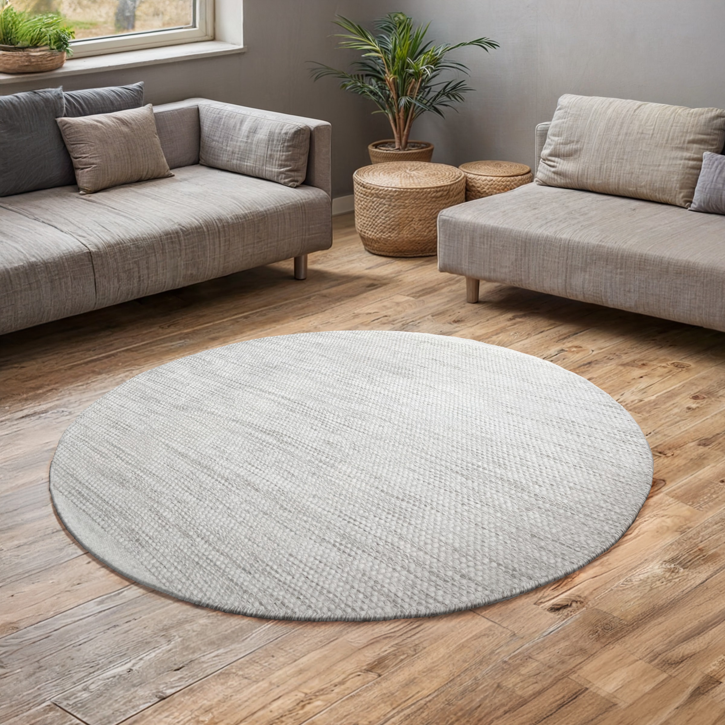 OTTO home Wollteppich "Woolscape" rund 10 mm Höhe Wendeteppich, handgewebte günstig online kaufen