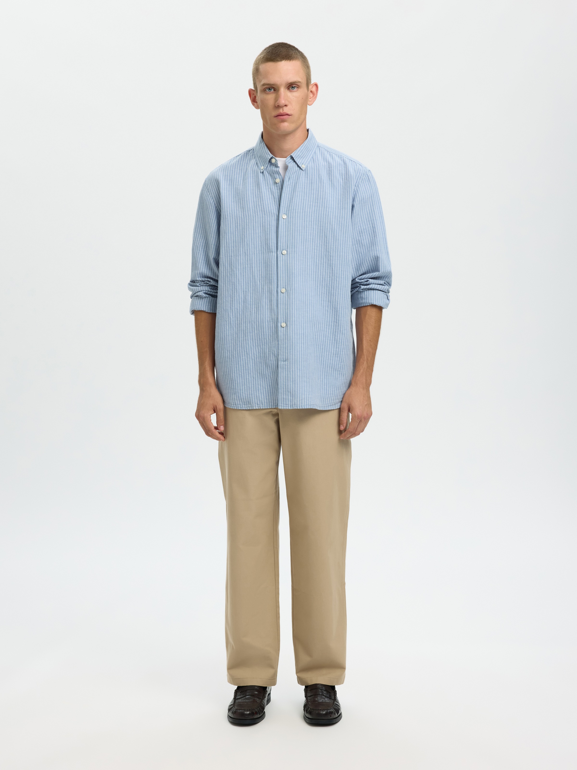 SELECTED Langarmhemd »SLHREGCLAY LINENBLEND LS SHIRT CLA NOOS«