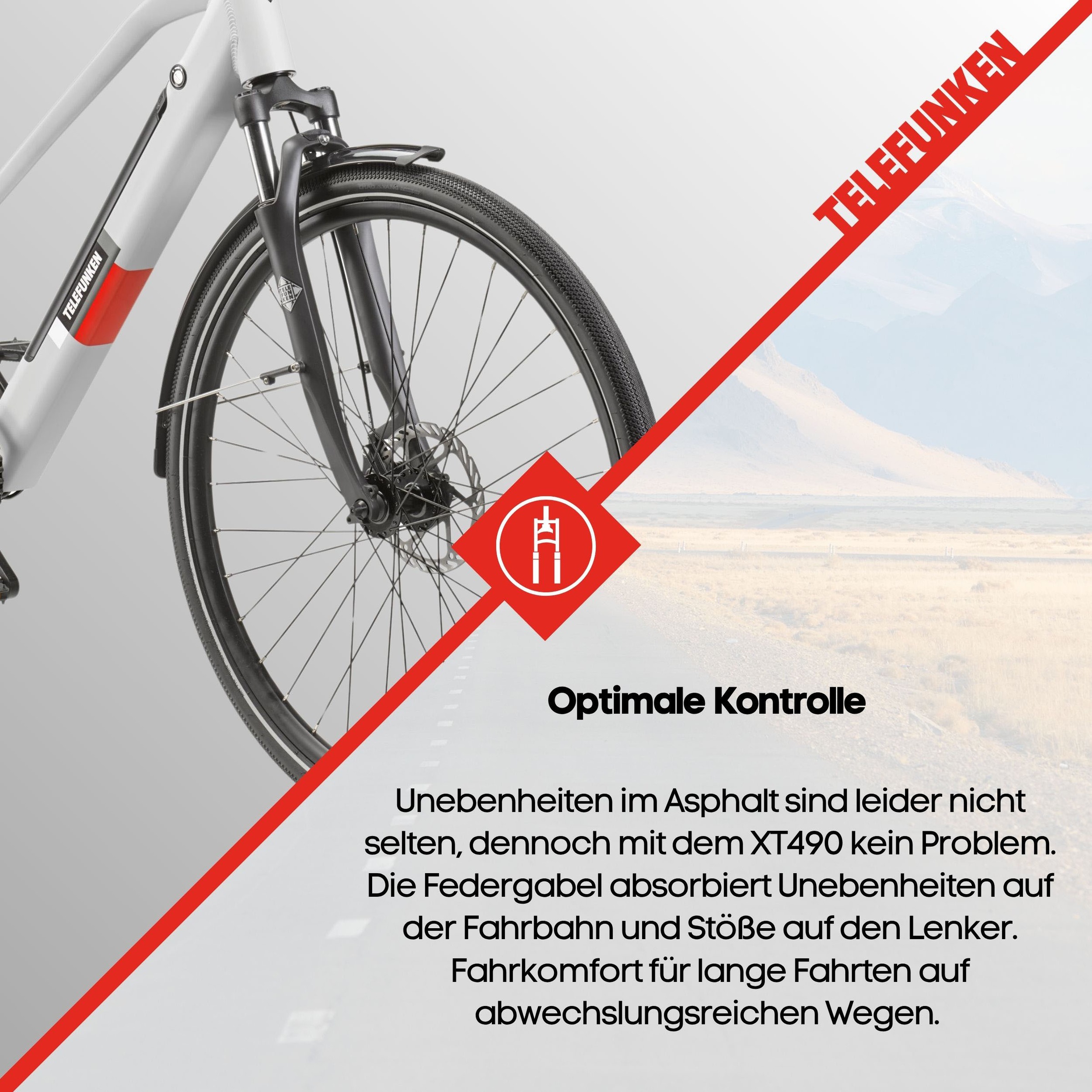 Telefunken E-Bike »E-Trekking Expedition XT490 Damen«, 8 Gang, Shimano, Altus, Heckmotor 250 W, Pedelec, Elektrofahrrad, Damen, innerhalb StVZO, 28 Zoll