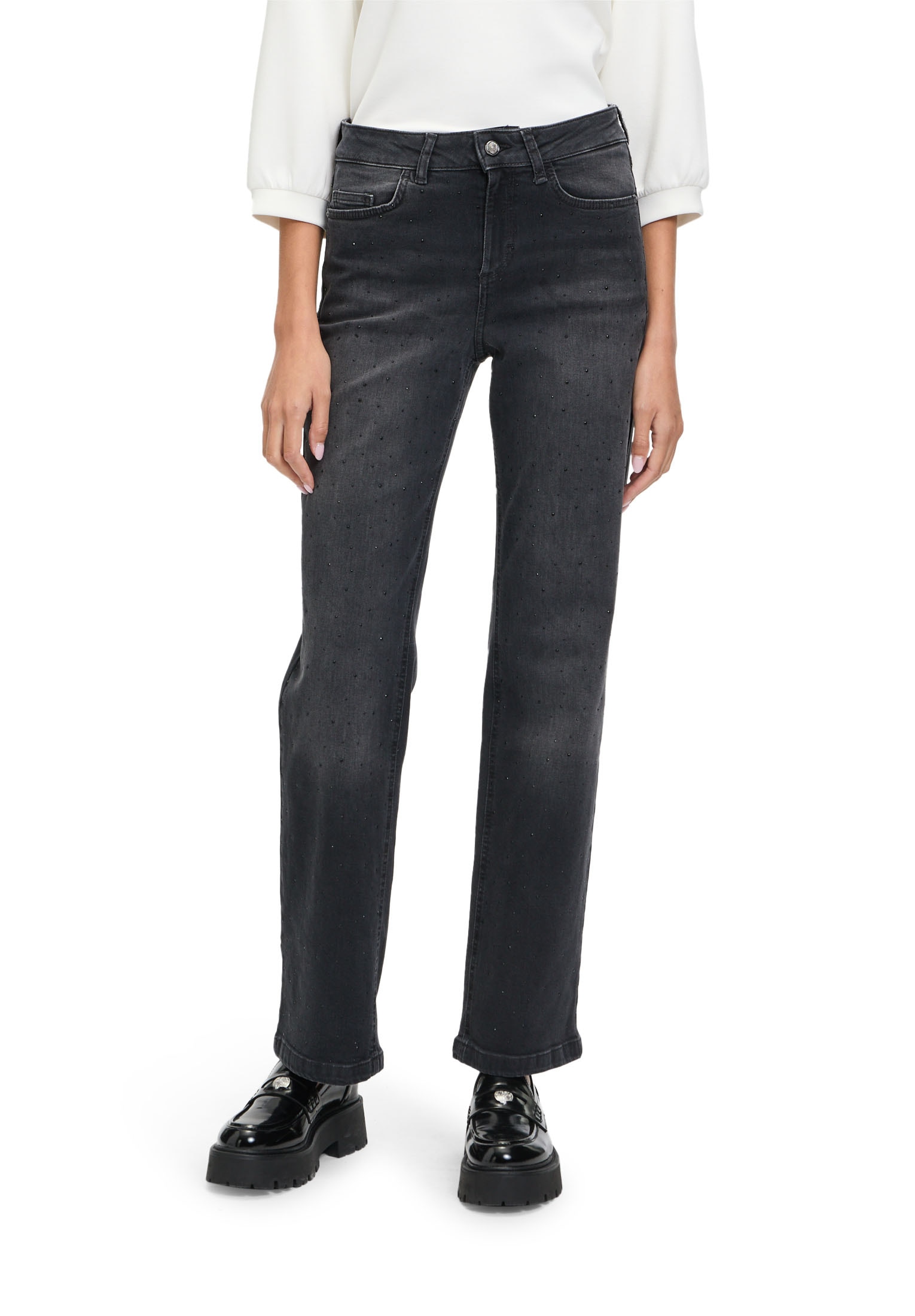 Cartoon Stretch-Jeans "Cartoon Stretch-Jeans mit Strass"