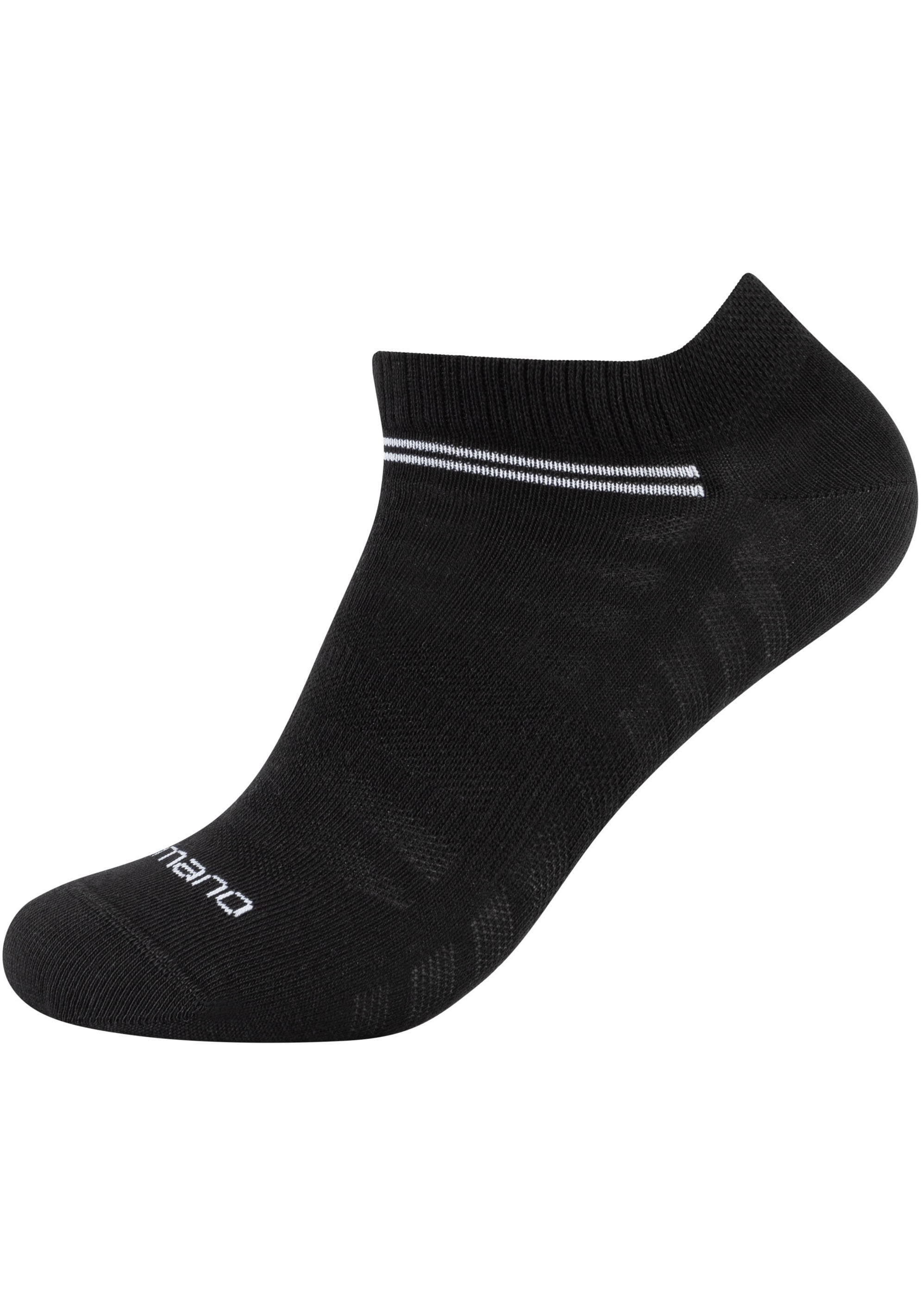 Camano Kurzsocken »mesh ventilation«, (10 Paar), mit modischen Streifenmustern
