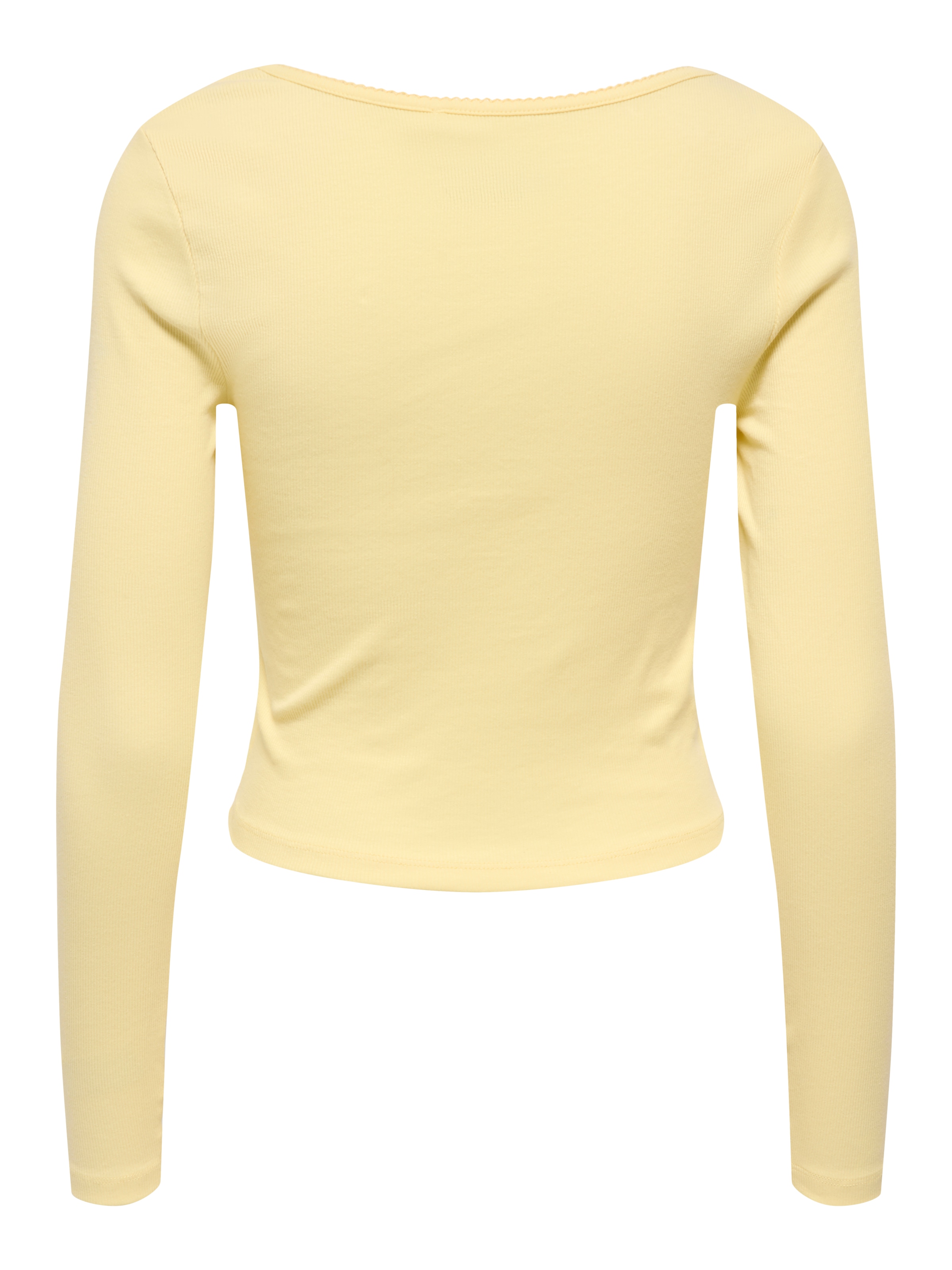 ONLY Langarmshirt »ONLBETTY LIFE L/S SCALLOP V-NECK CC JRS« mit Raffung am Ausschnitt