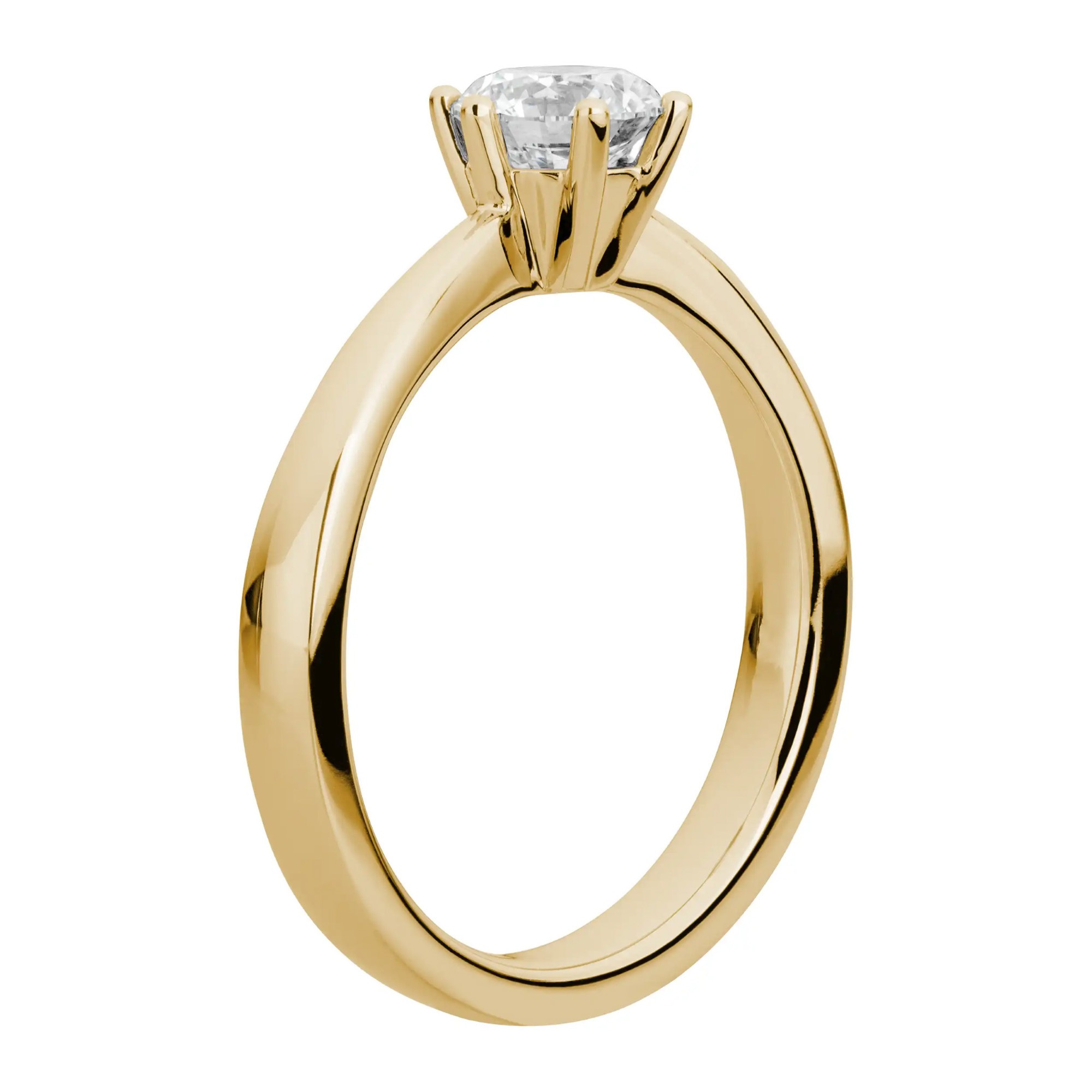 LYOMI Fingerring »585/- Gelbgold 1 synth. Diam. 0,75 ct.«