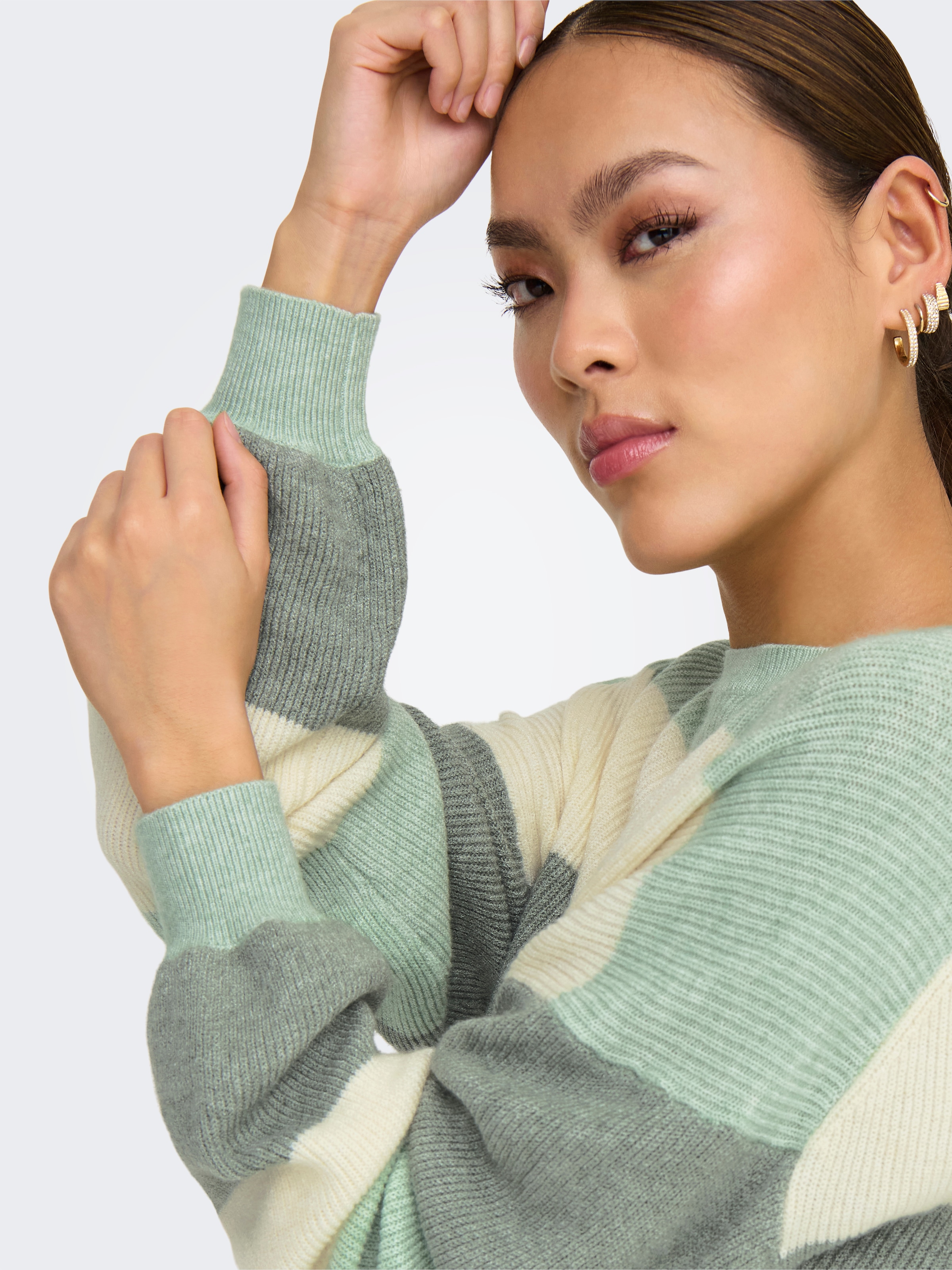 ONLY Strickpullover »ONLATIA L/S STRIPE PULLOVER KNT NOOS«