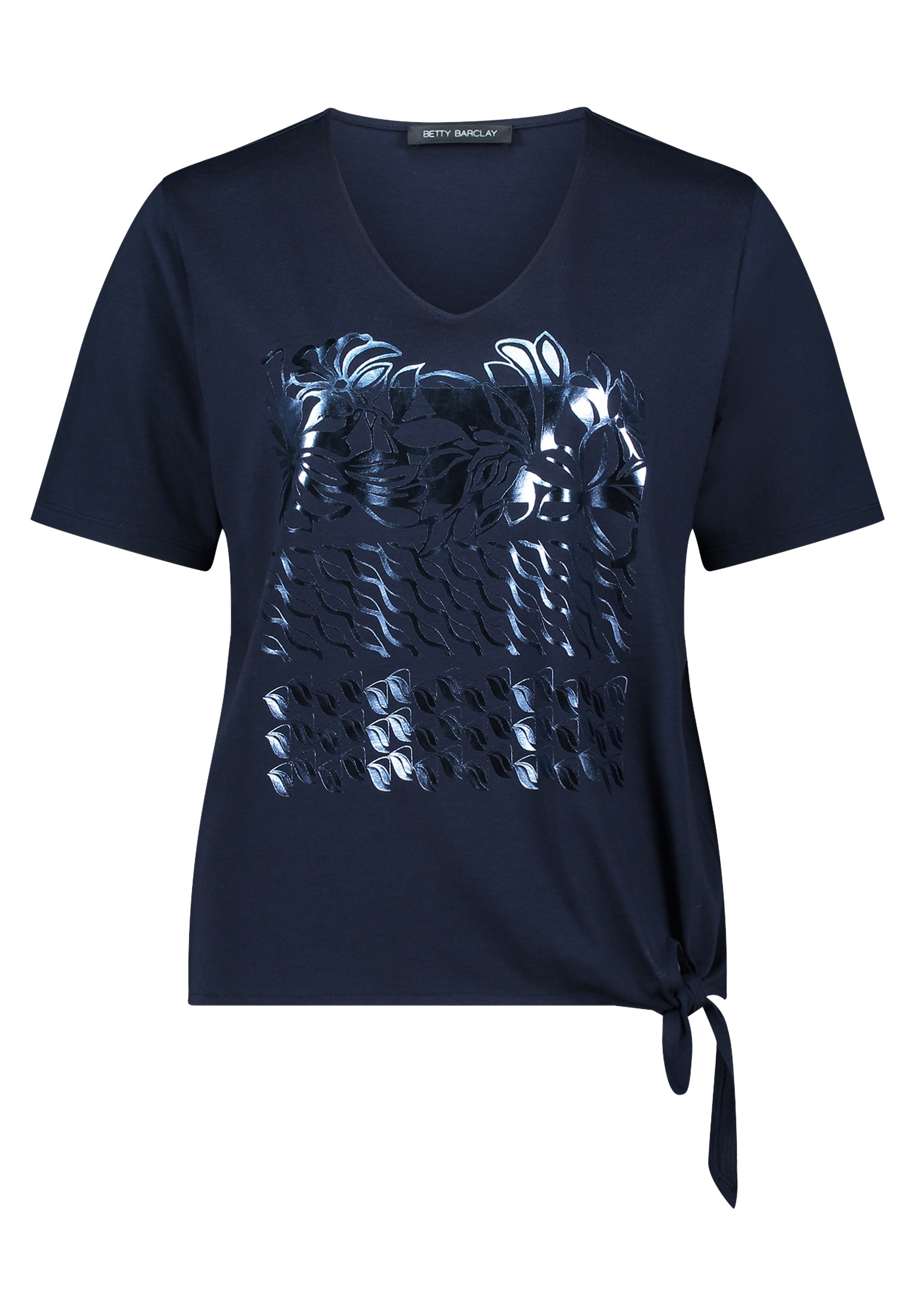 Betty Barclay Kurzarmshirt »Betty Barclay Basic Shirt mit Schleifenknoten«, (1 tlg.)