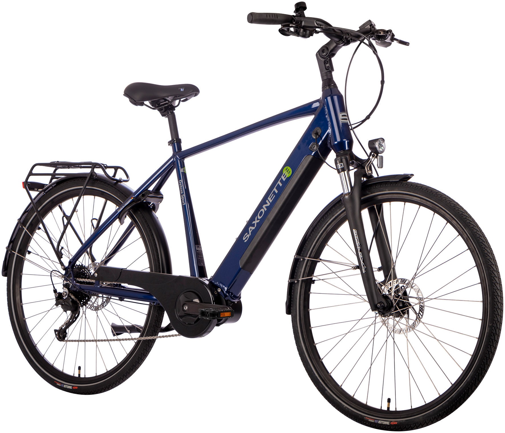 SAXONETTE E-Bike »Deluxe Sport Man«, 9 Gang, Shimano, Alivio, Mittelmotor 250 W, Pedelec, Elektrofahrrad für Damen u. Herren