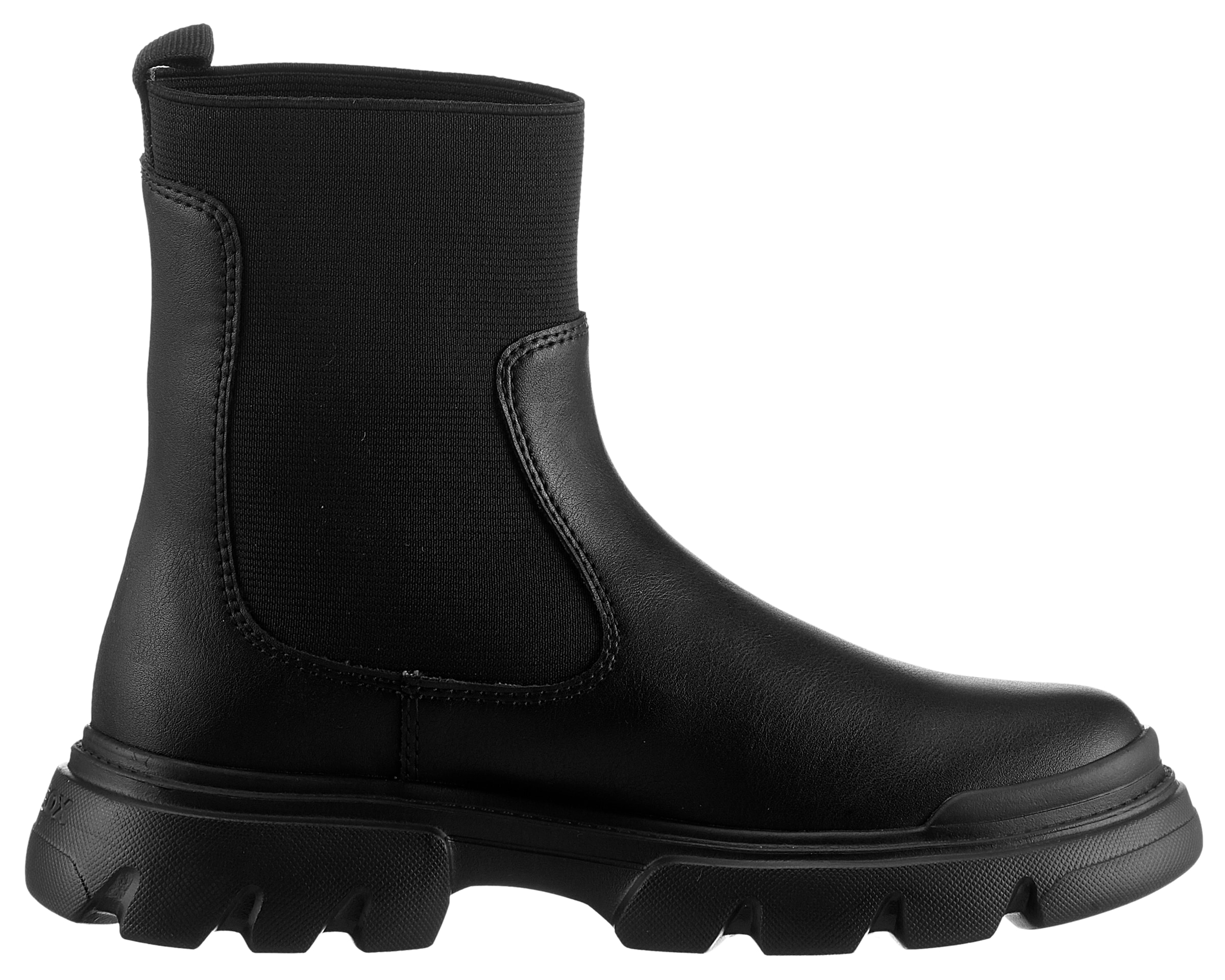 Geox Chelseaboots »J JUNETTE GIRL C«, Plateaustiefel, Schlupfstiefel, Winterstiefel mit Blockabsatz