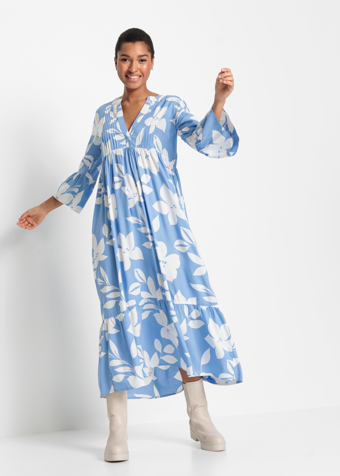 bonprix Maxikleid "Maxikleid aus fließender Viskose" für modischen Auftritt günstig online kaufen