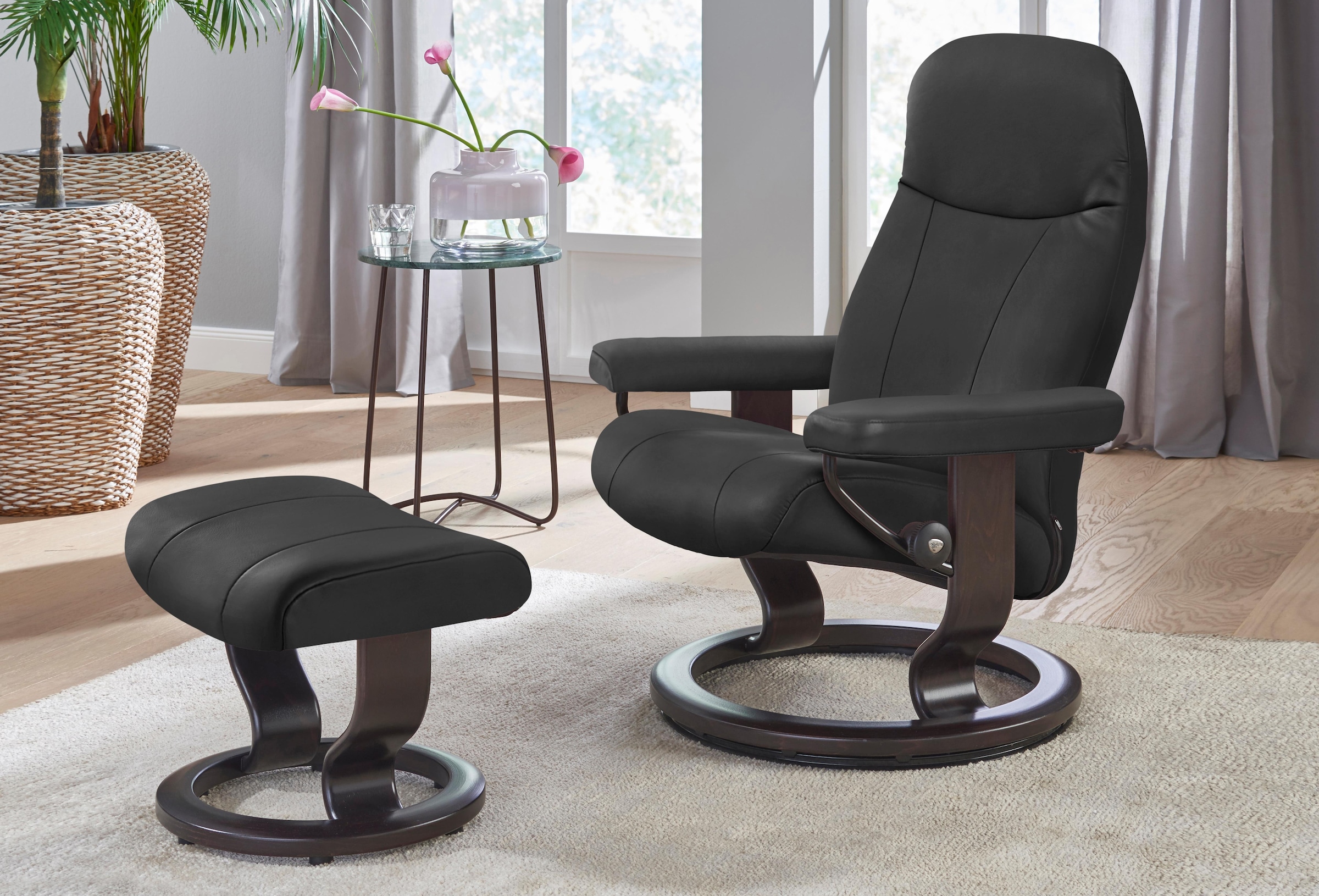 Stressless® Relaxsessel »Garda«, (Set, Relaxsessel mit Hocker), mit Hocker, günstig online kaufen