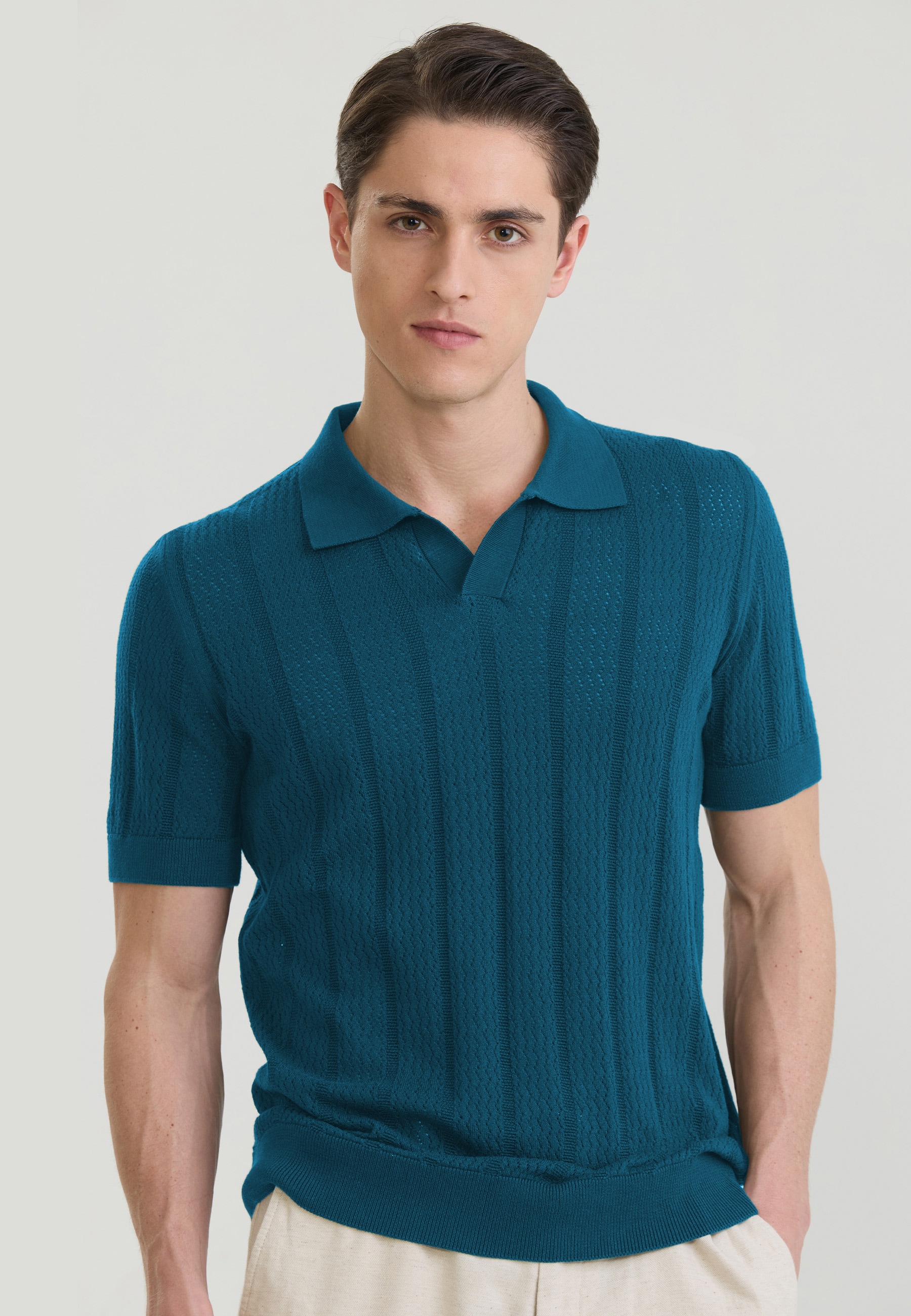 Felix Hardy "Strick-Polo Shirt Kurzarm"