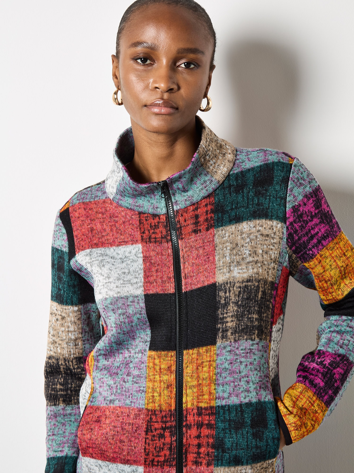 Apricot Fleecejacke "Fleecejacke" mit Karomuster
