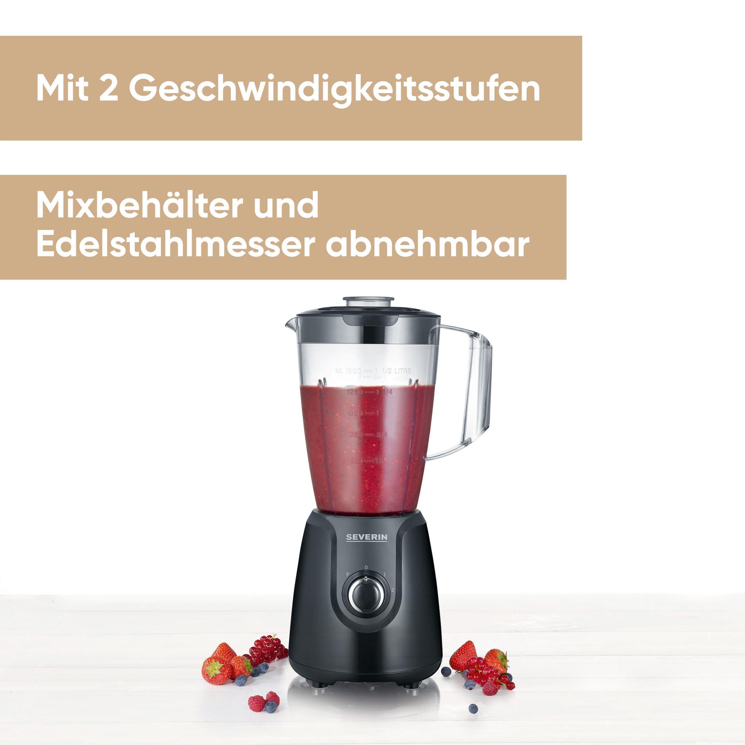 Severin Standmixer »SM 3707« 600 W frischer Vitamingenuss auf Knopfdruck