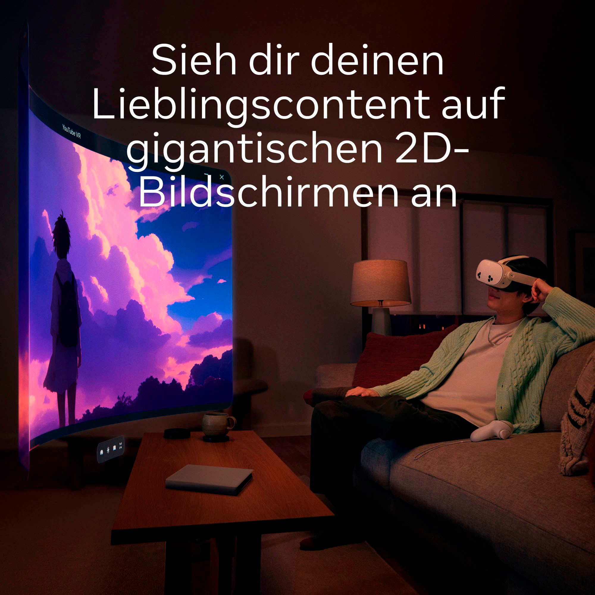 Meta Virtual-Reality-Brille »Quest 3S 128GB + Elite-Riemen«, (Packung)