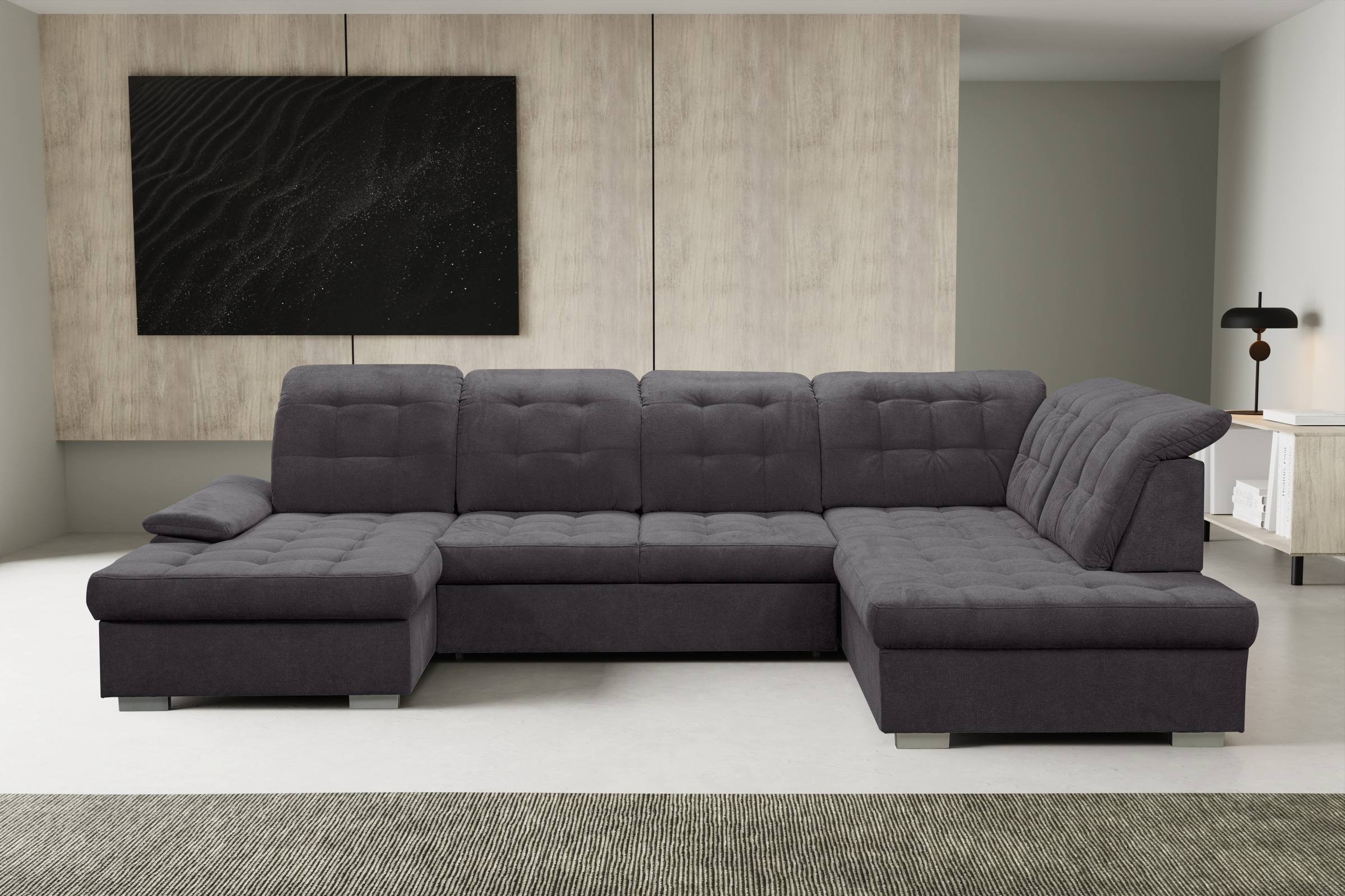 WERK2 Wohnlandschaft "Kordula-New Multifunktion Couch, Breite 332cm, bequem günstig online kaufen
