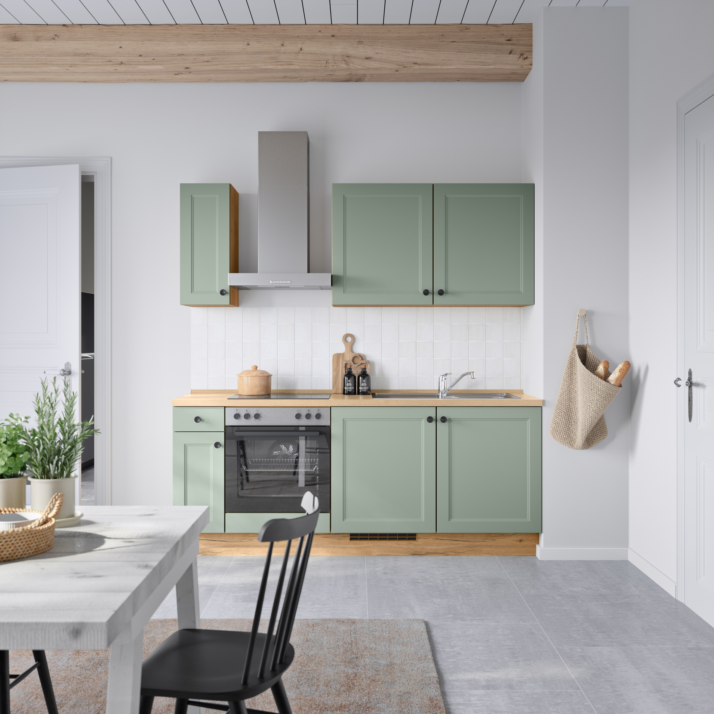 nobilia® Küchenzeile »"Cascada I"«, vormontiert, Ausrichtung wählbar, Breite 210 cm, wahlw. mit E-Geräten