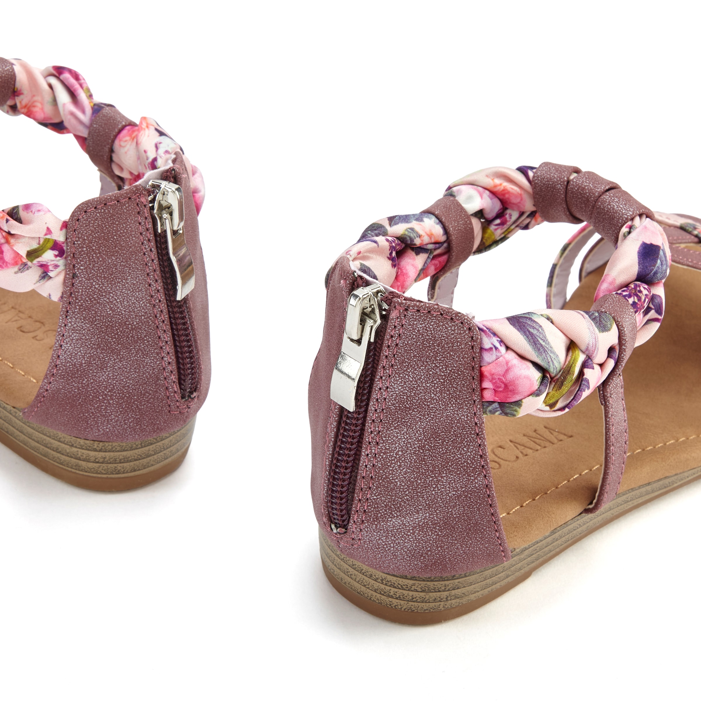 LASCANA Sandale »Sommerschuh«, Sandalette, Sommerschuh mit Verzierung und kleinem Keilabsatz VEGAN