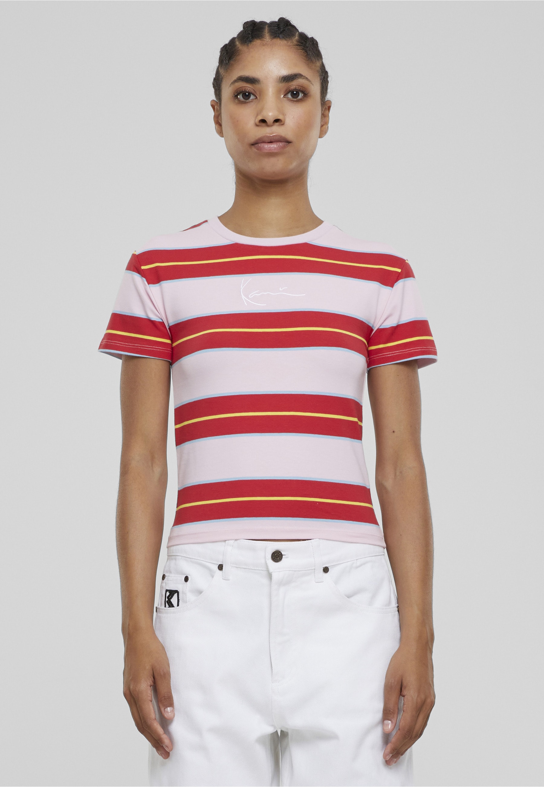 Karl Kani T-Shirt »Karl Kani Damen KW213-040-1 KK Small Signature Stripe Tee« 1 Stk.