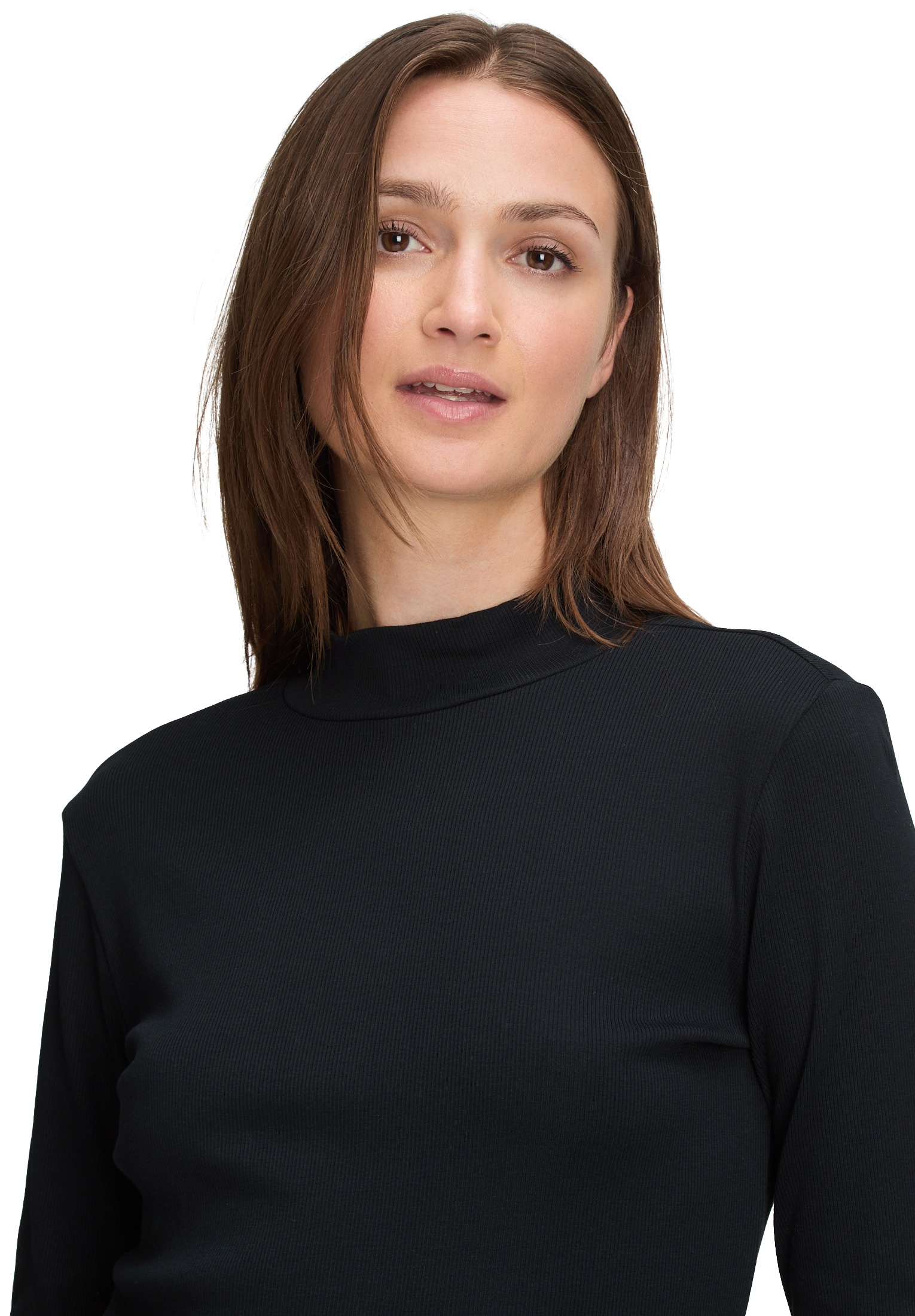 Betty&Co Kurzarmshirt »Betty & Co Damen Langarm-Shirt mit Rippenstruktur«, (1 tlg.)
